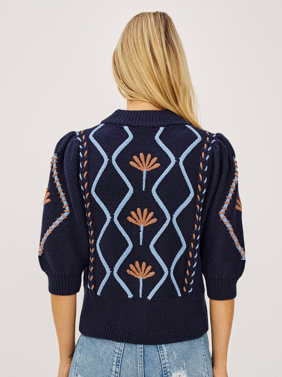 Rails Addy Sweater Floral Cables