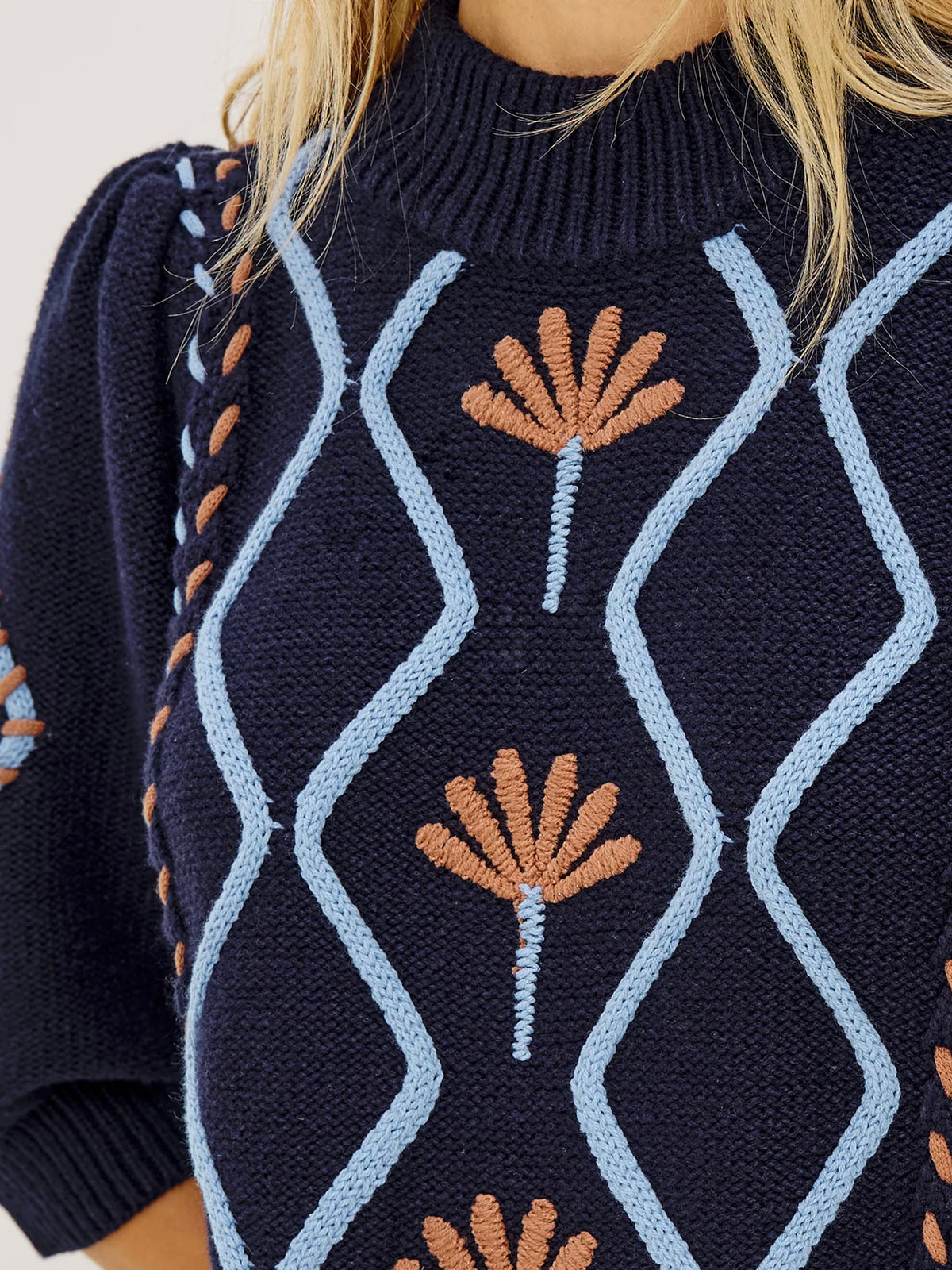 Rails Addy Sweater Floral Cables