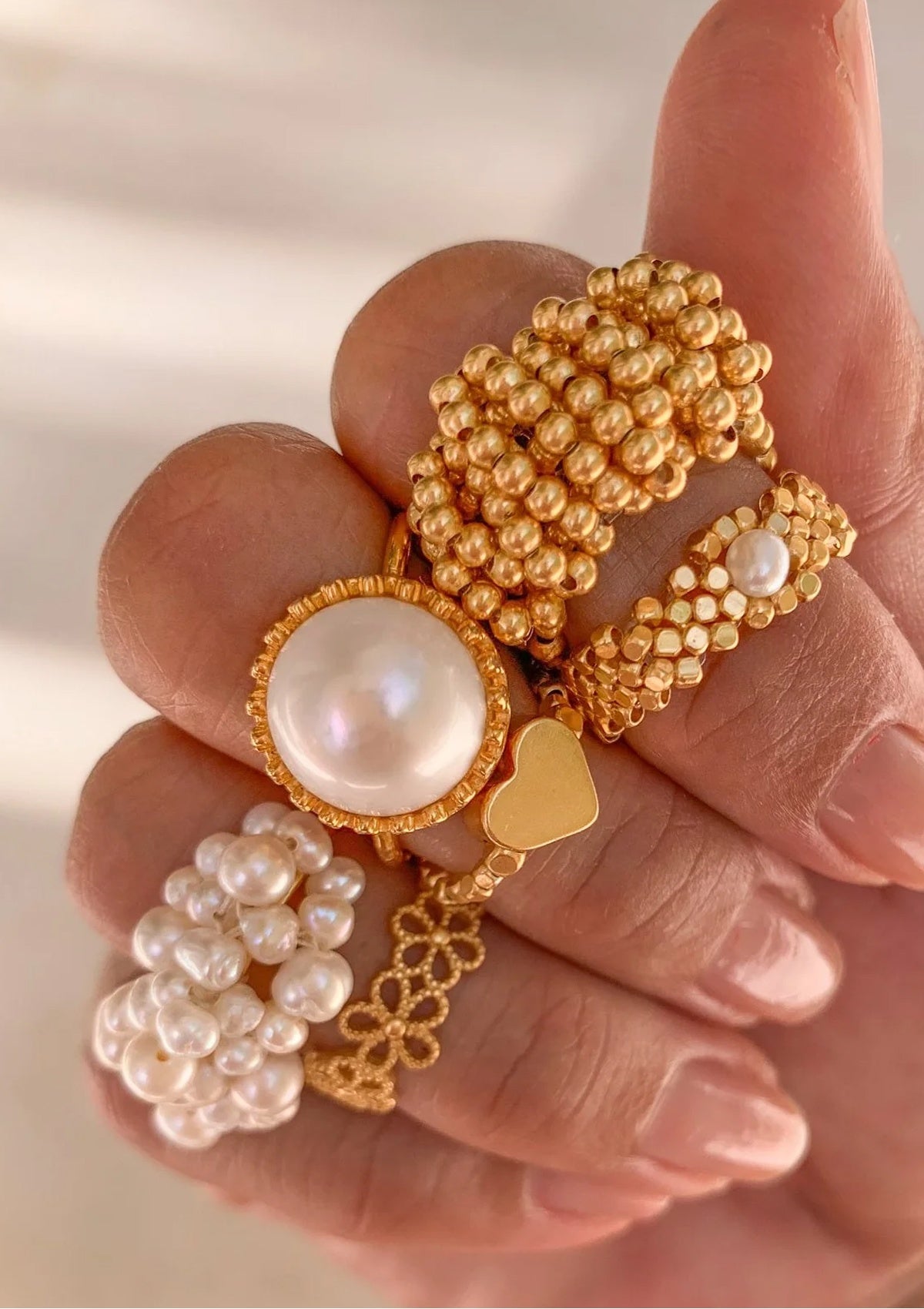 IBU Jewels Pearl Cluster Ring