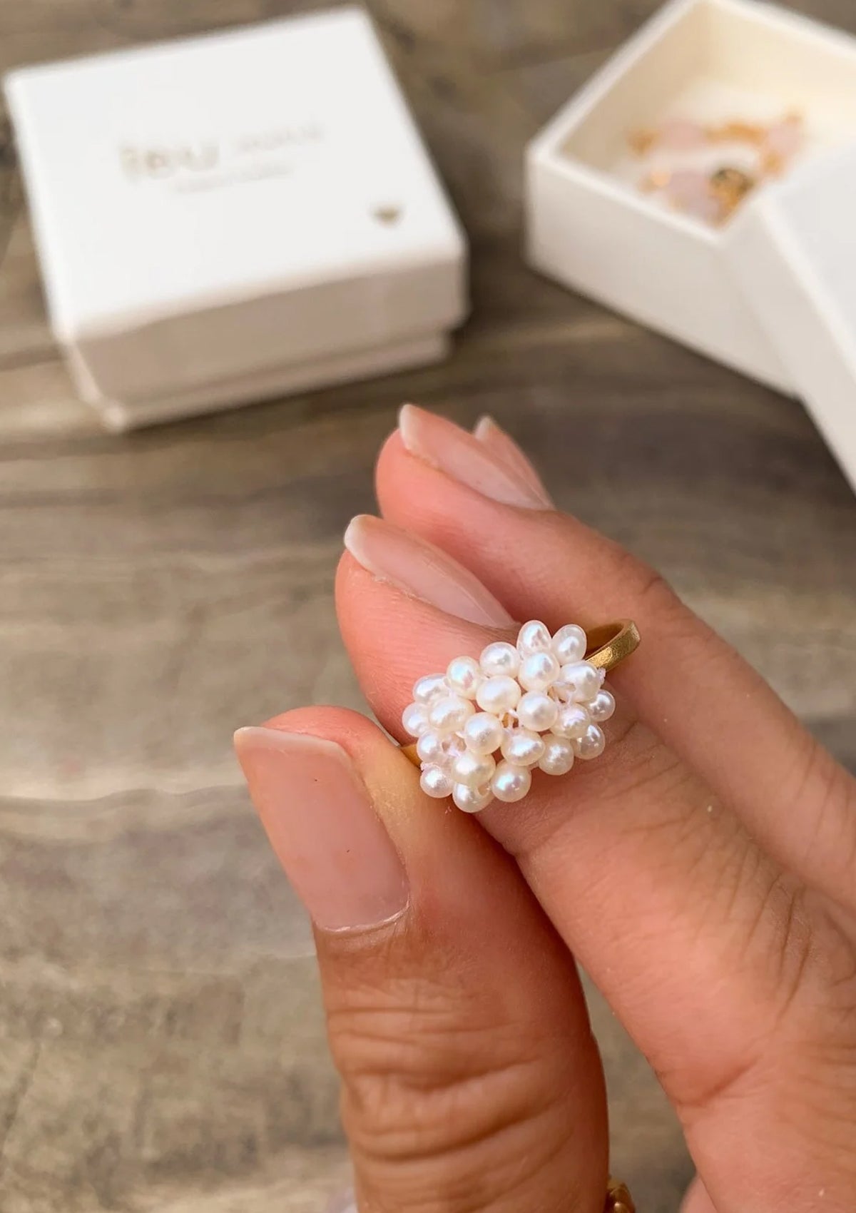 IBU Jewels Pearl Cluster Ring