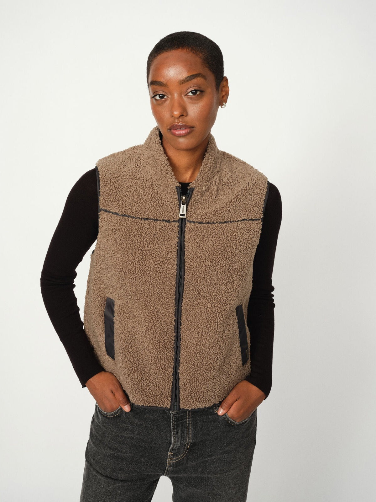 Mos Mosh MMRowe Teddy Waistcoat Falcon