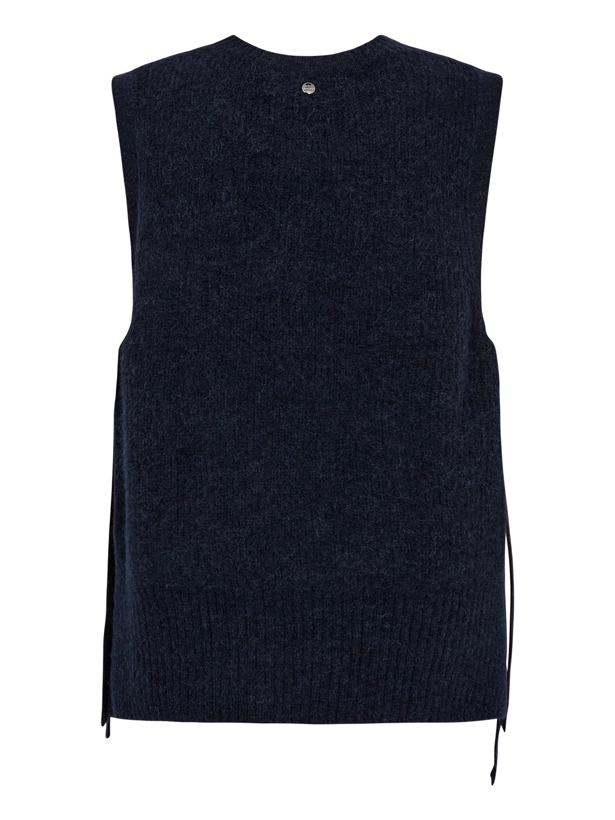 Mos Mosh MMThora Tie Knitted Waistcoat Salute Navy