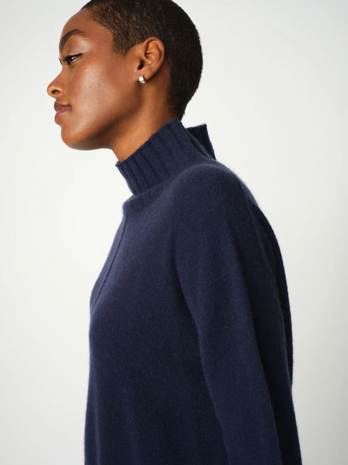 Mos Mosh MMAima Cashmere Highneck Knit Maritime Blue