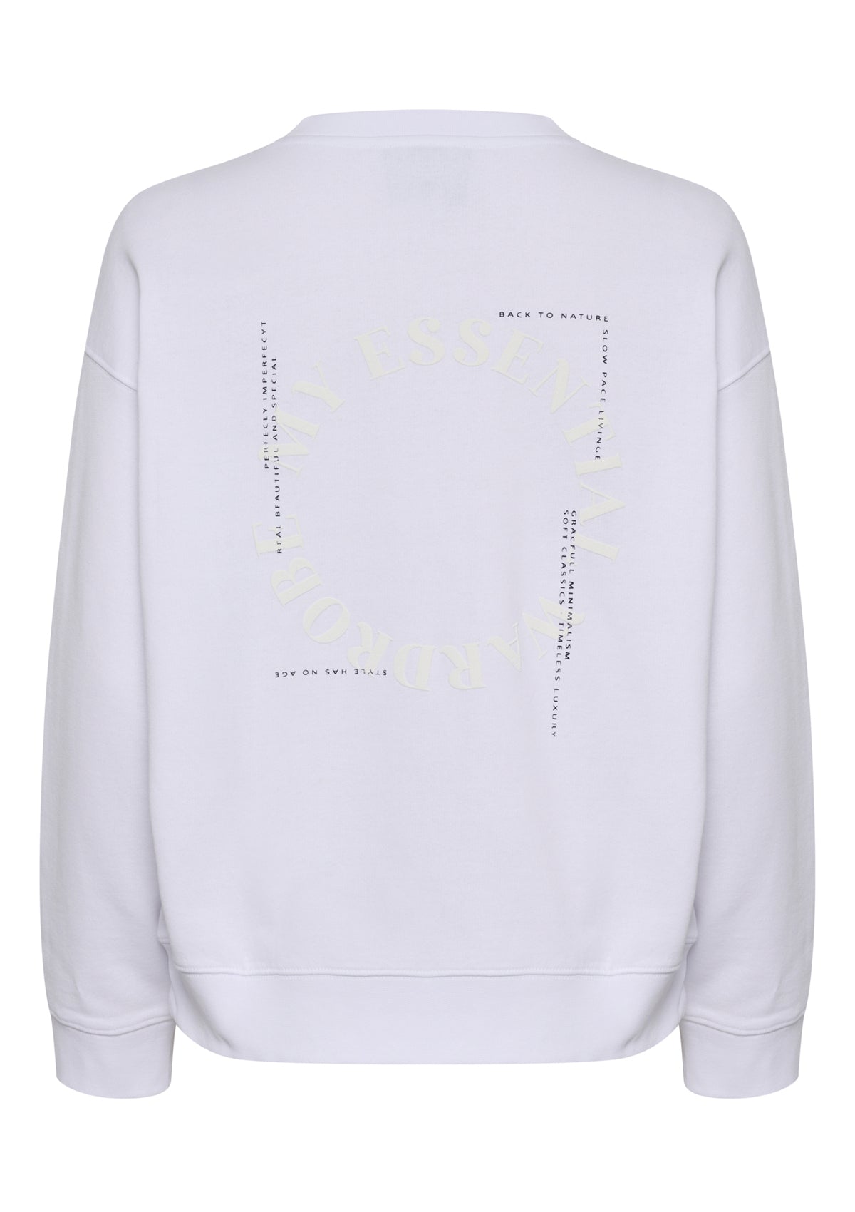 My Essential Wardrobe Diego Back Print Sweat White