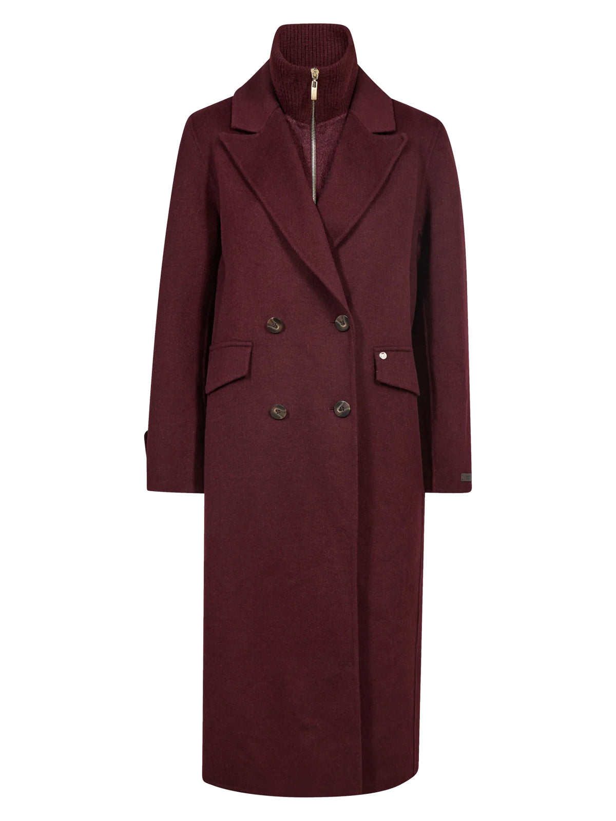 Mos Mosh MMAlva Loisa Mock-Neck Coat Port Royale