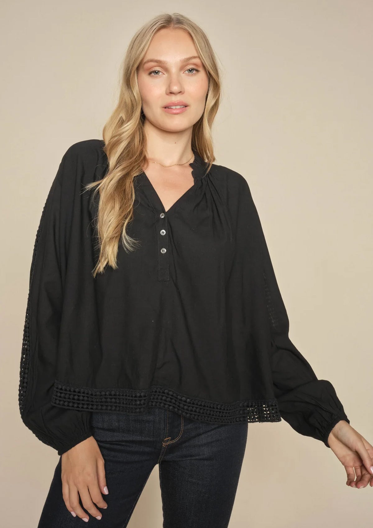 Mos Mosh Macha Lace Blouse Black