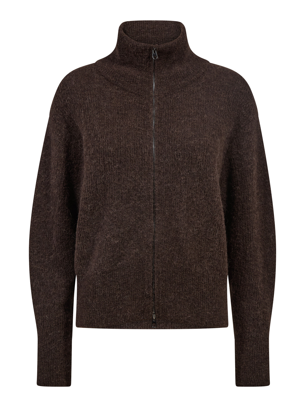 Mos Mosh MMThora Zip Cardigan Delicioso Brown
