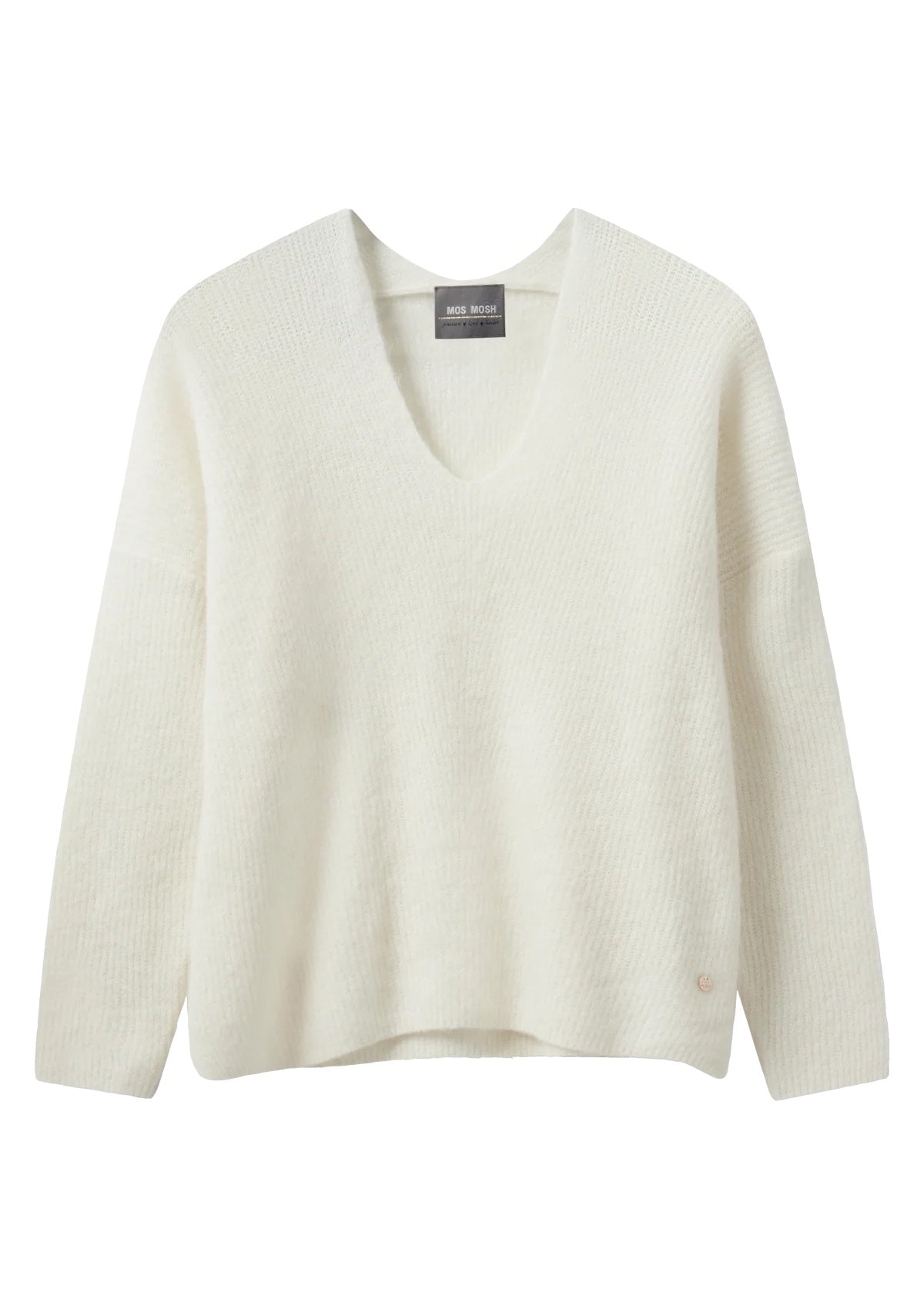 Mos Mosh Thora V-Neck Knit Ecru