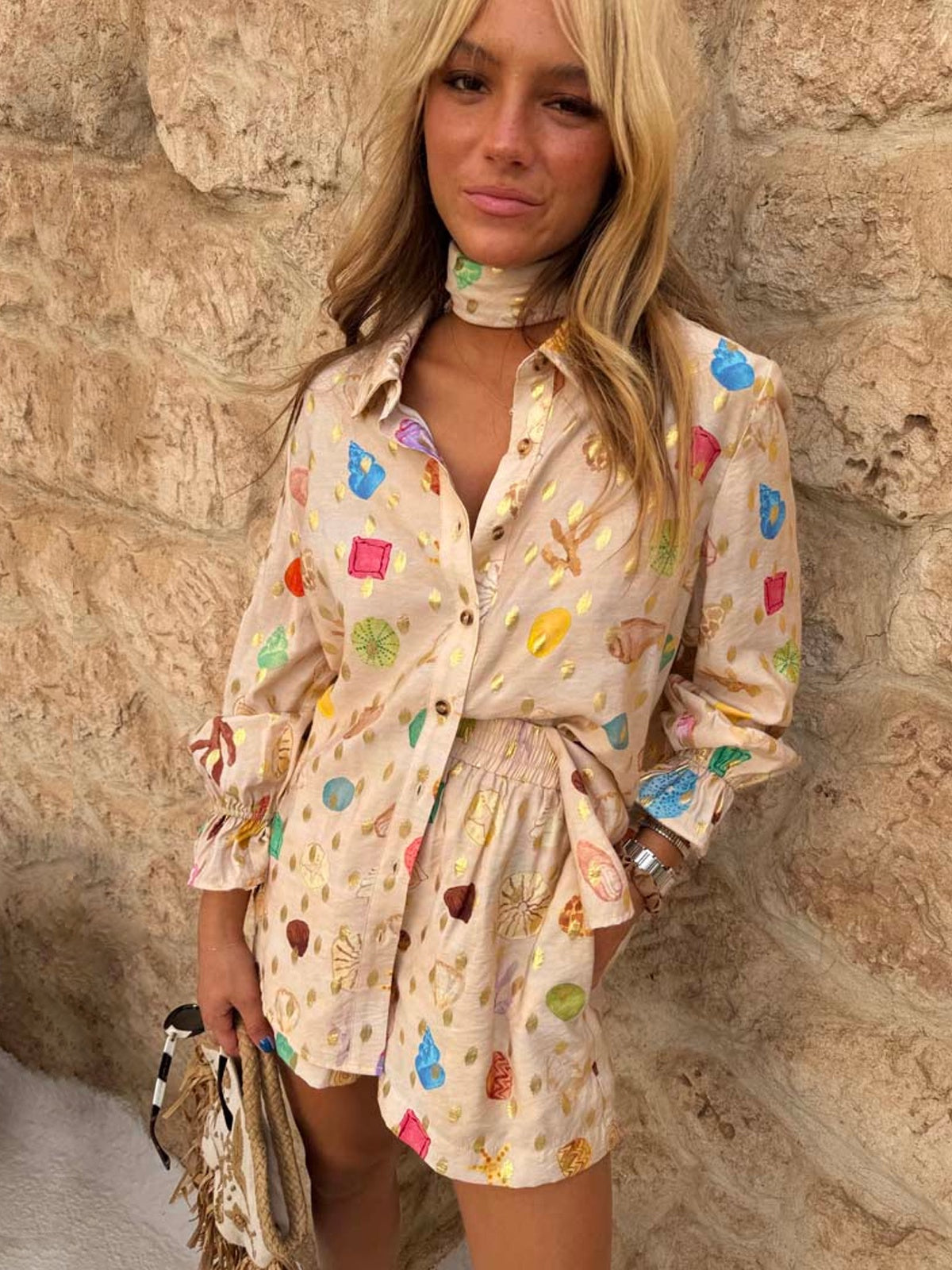 Never Fully Dressed Cream Shell Geanie Shirt