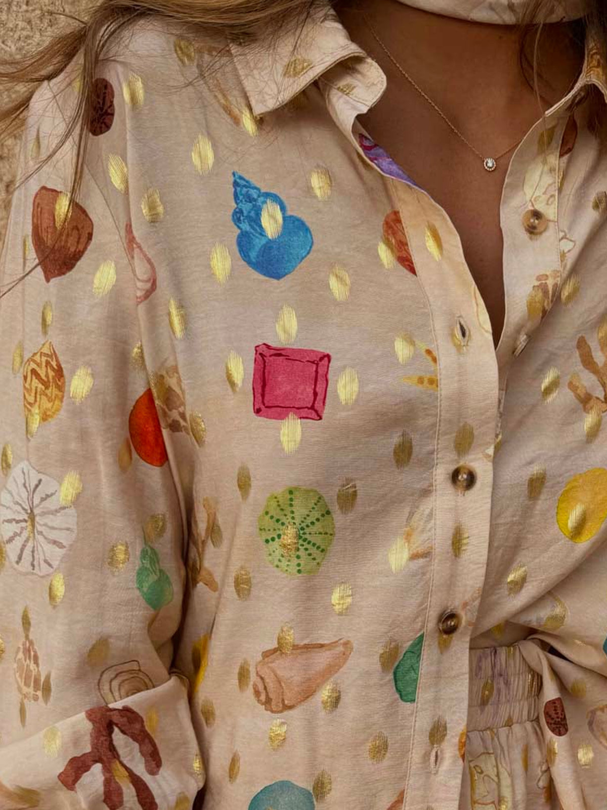 Never Fully Dressed Cream Shell Geanie Shirt
