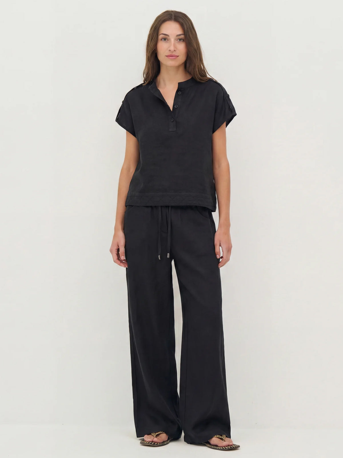 Nu Denmark Dai Linen Trousers Black