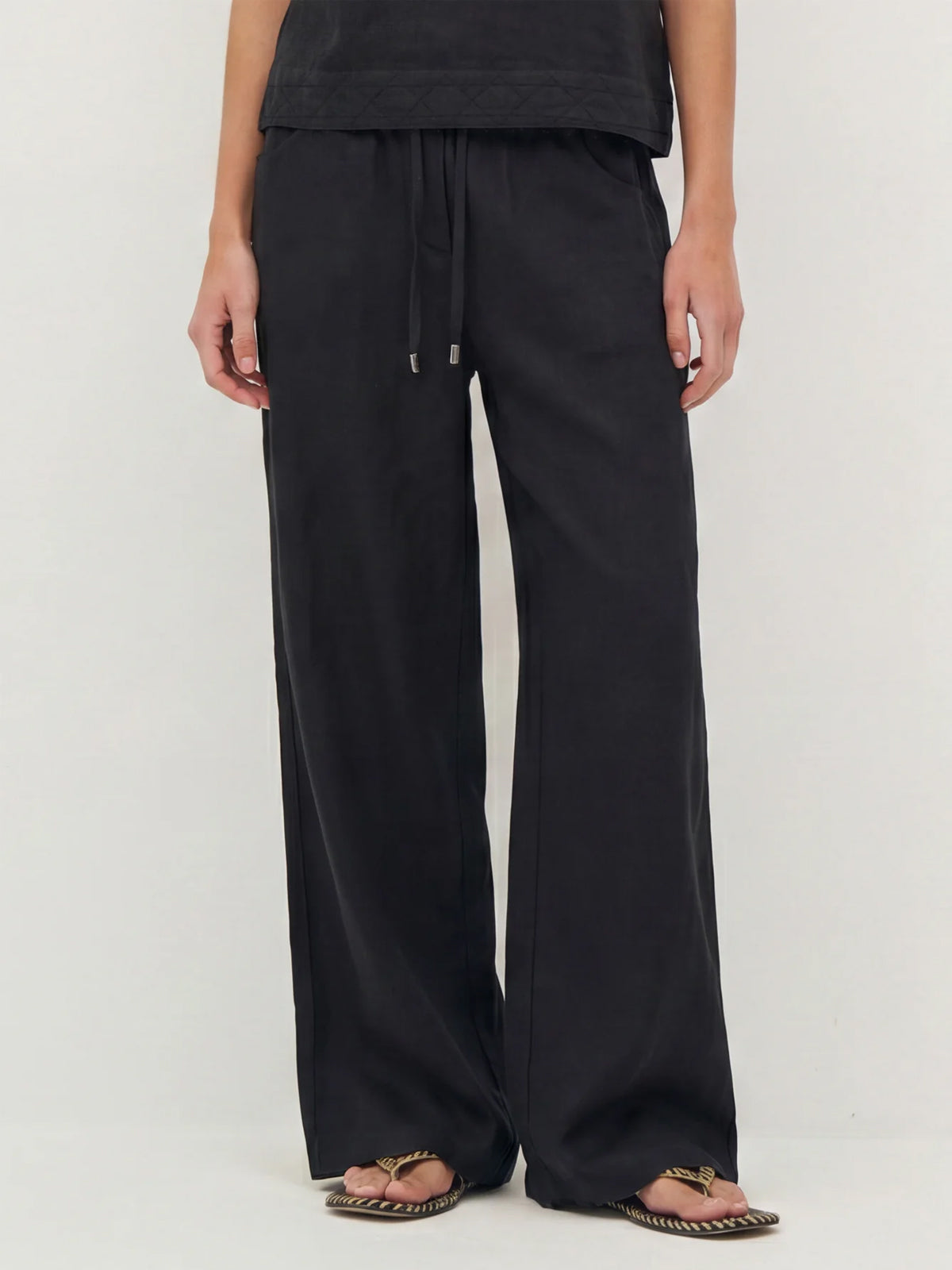 Nu Denmark Dai Linen Trousers Black
