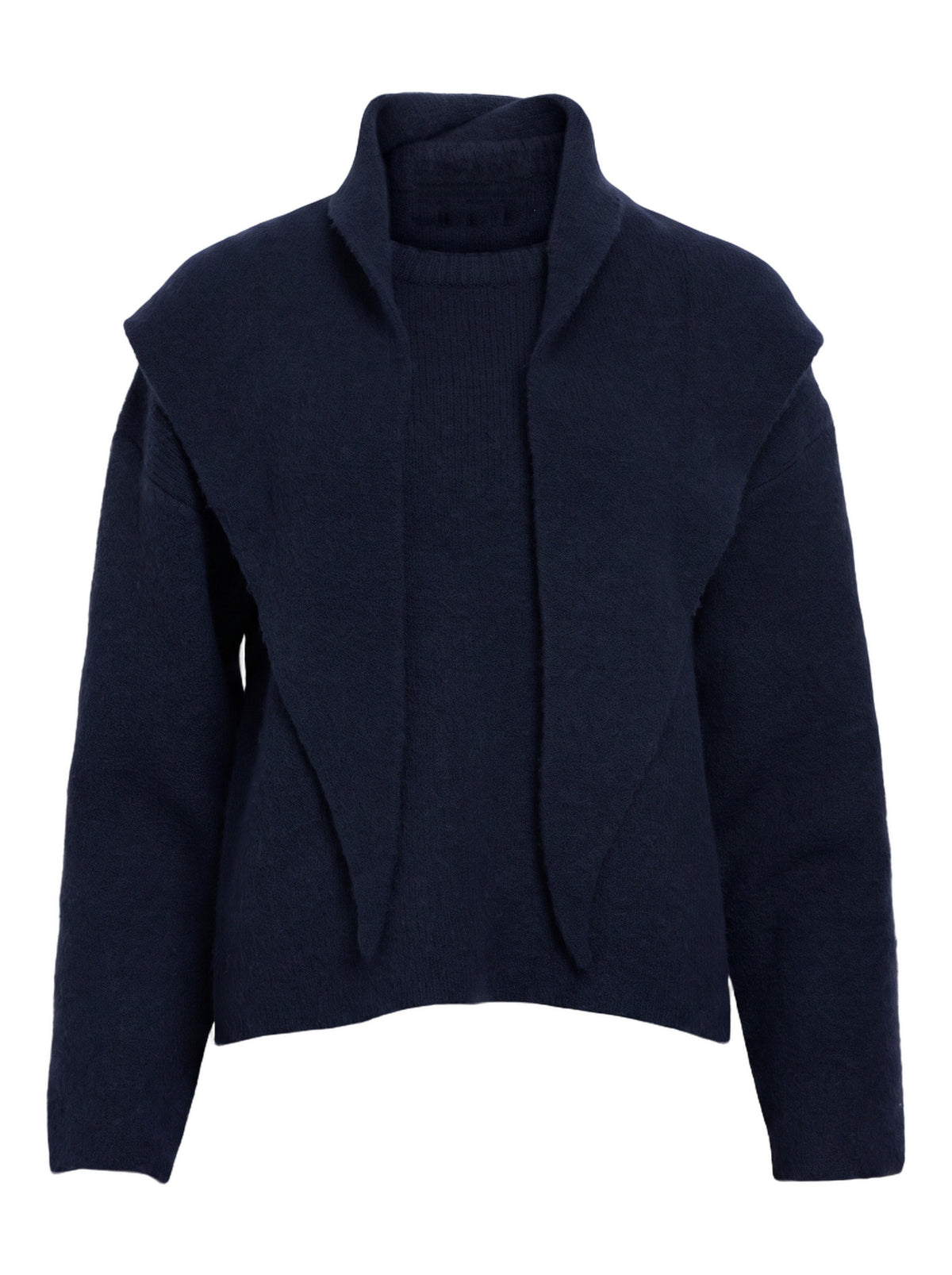 Jasta Scarf Knitted Pullover Navy