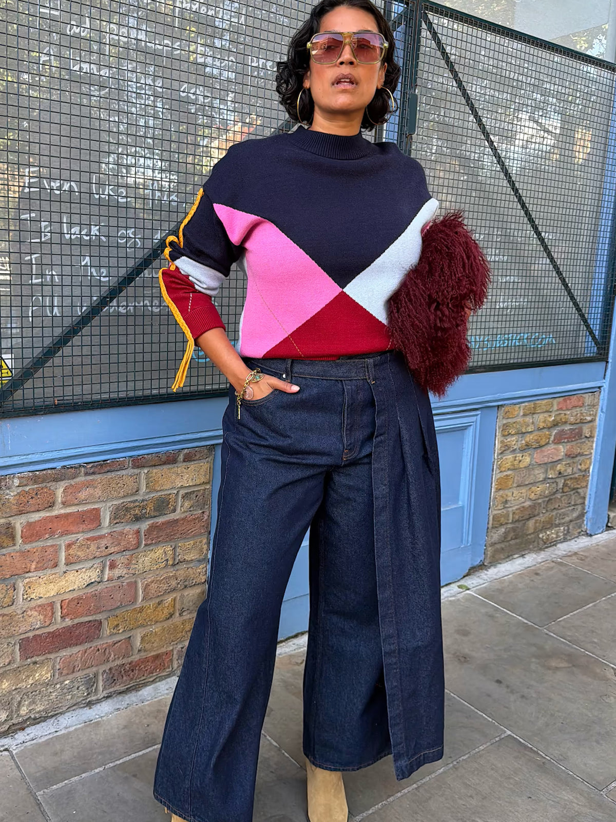 Never Fully Dressed Argyle Knit Jumper