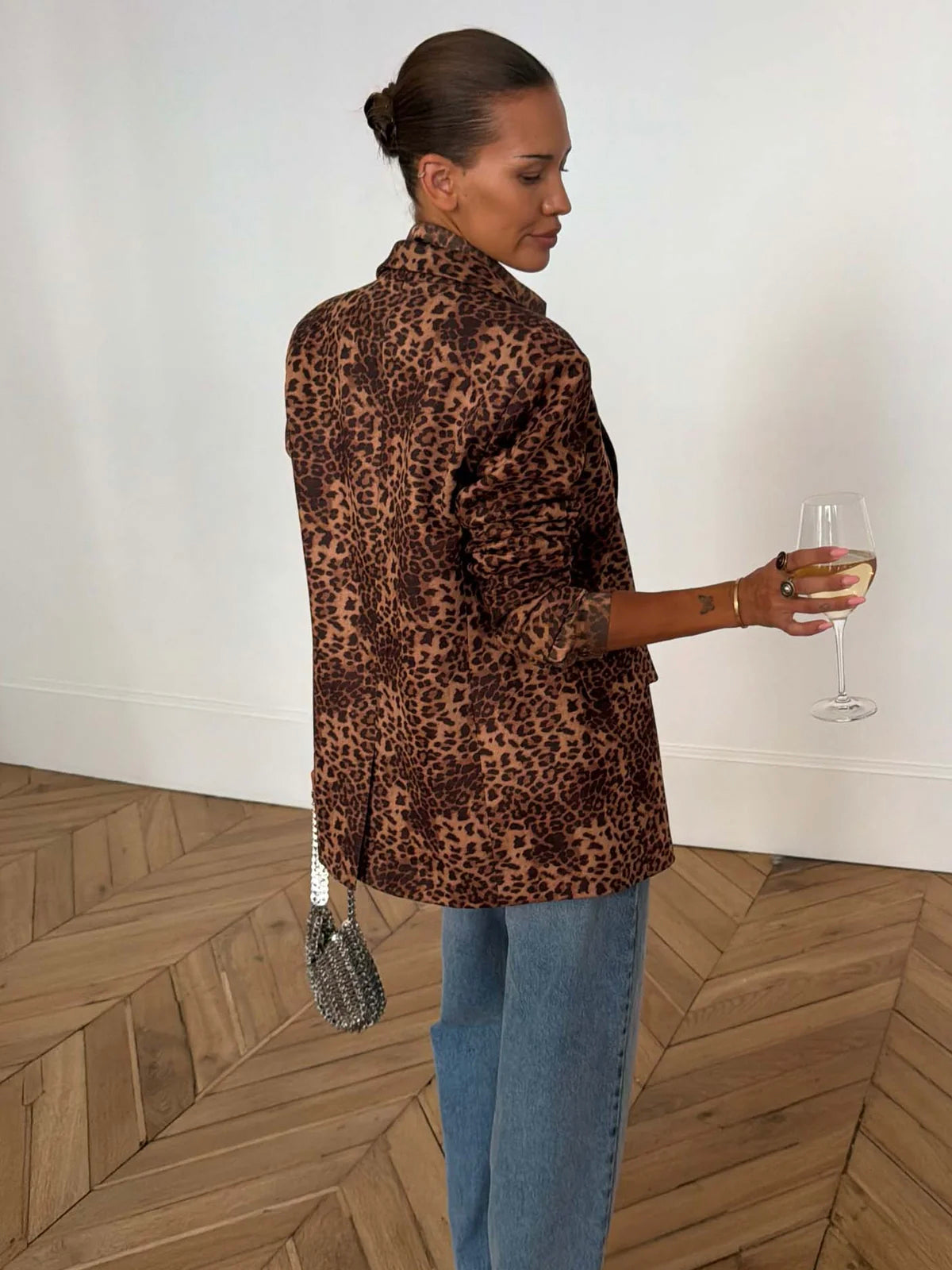 Never Fully Dressed Leopard Taylor Blazer