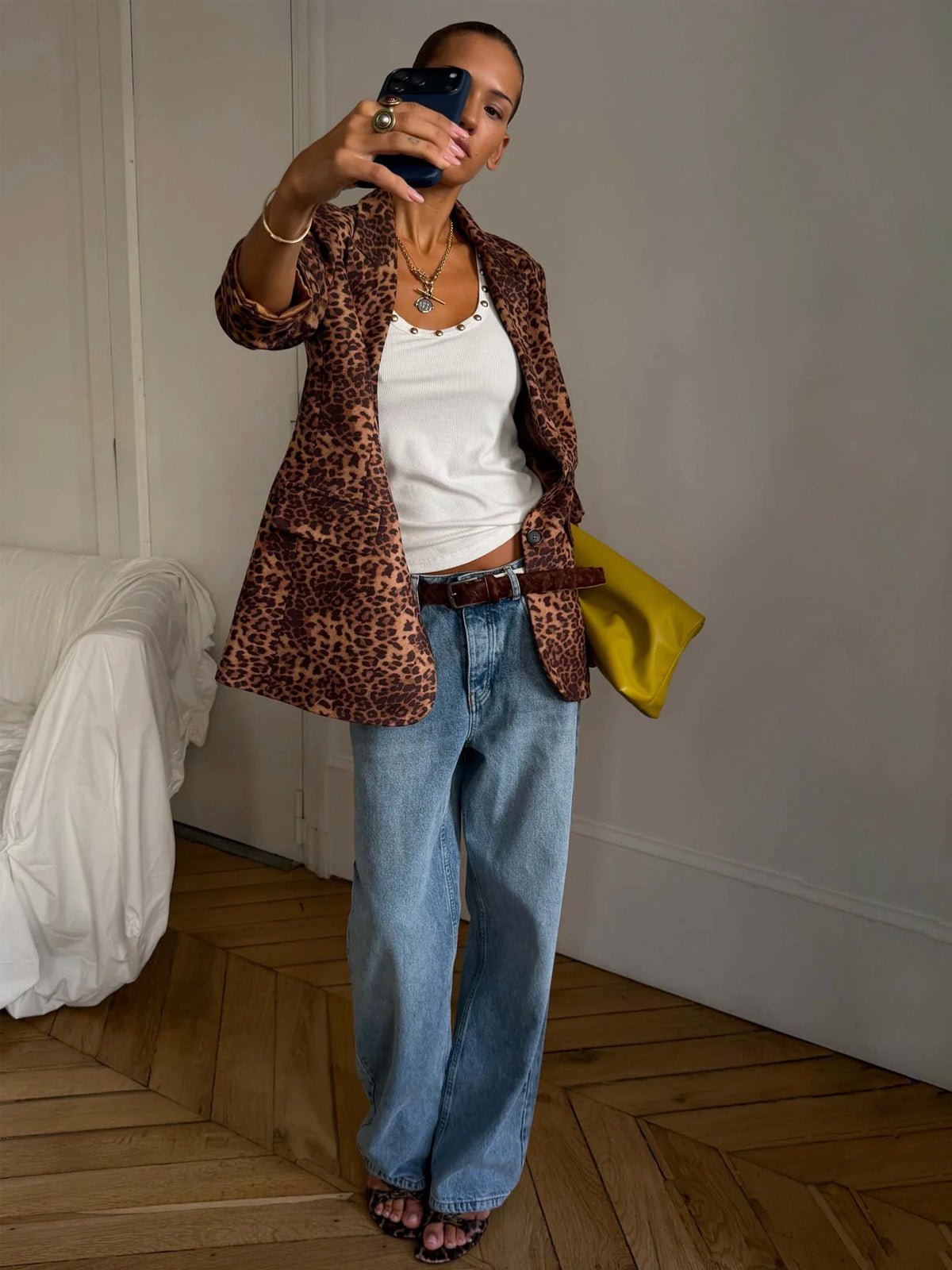 Never Fully Dressed Leopard Taylor Blazer