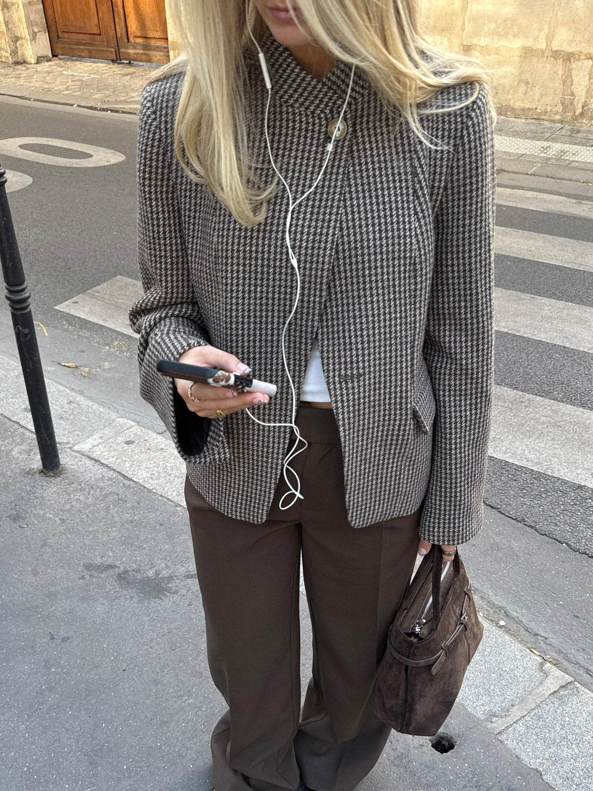 Noella N-Monique Delphia Blazer Brown Check