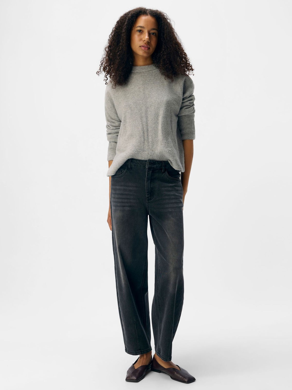 Object Barrel Ankle Jeans Black