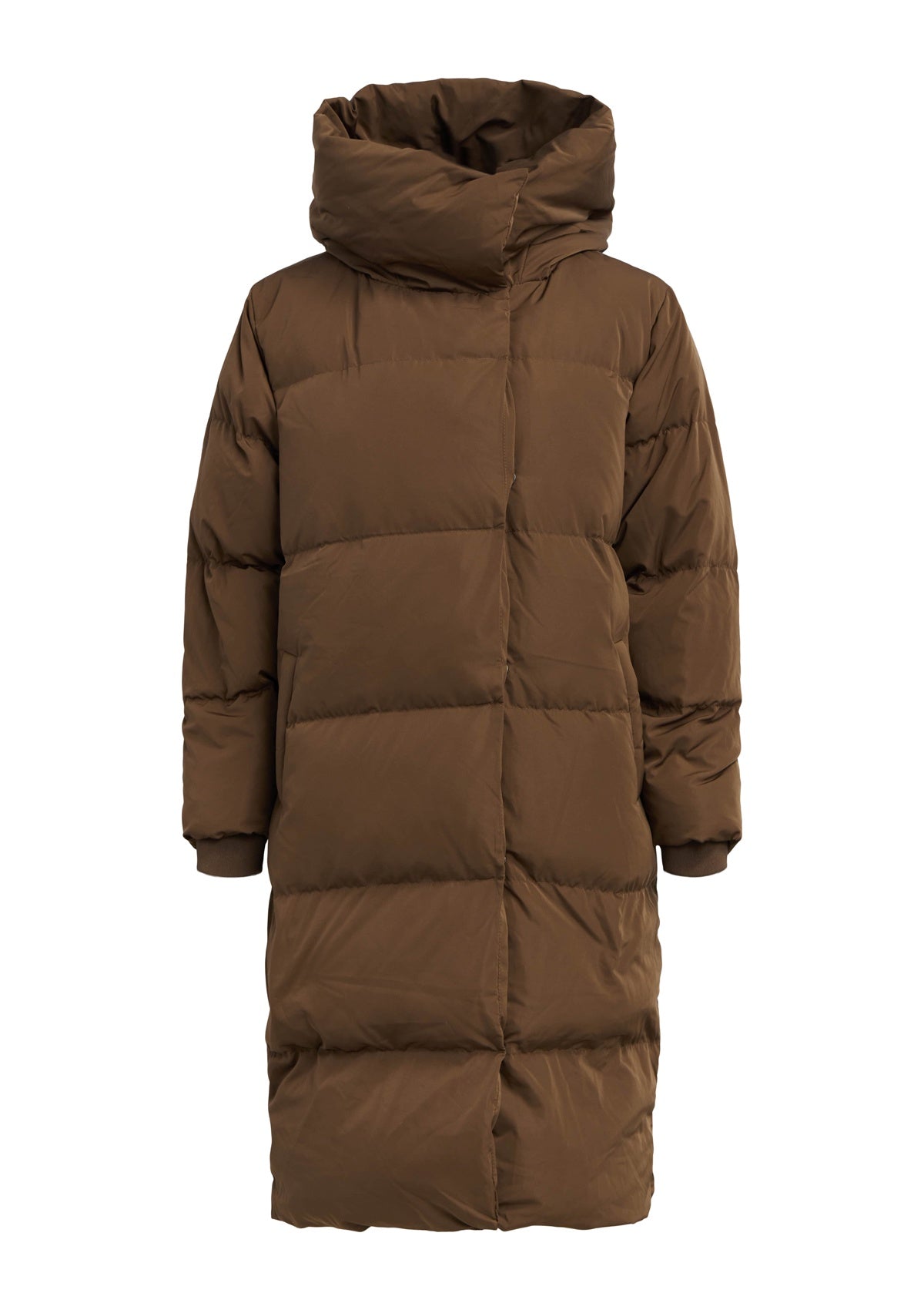 Object Long Down Coat Chocolate