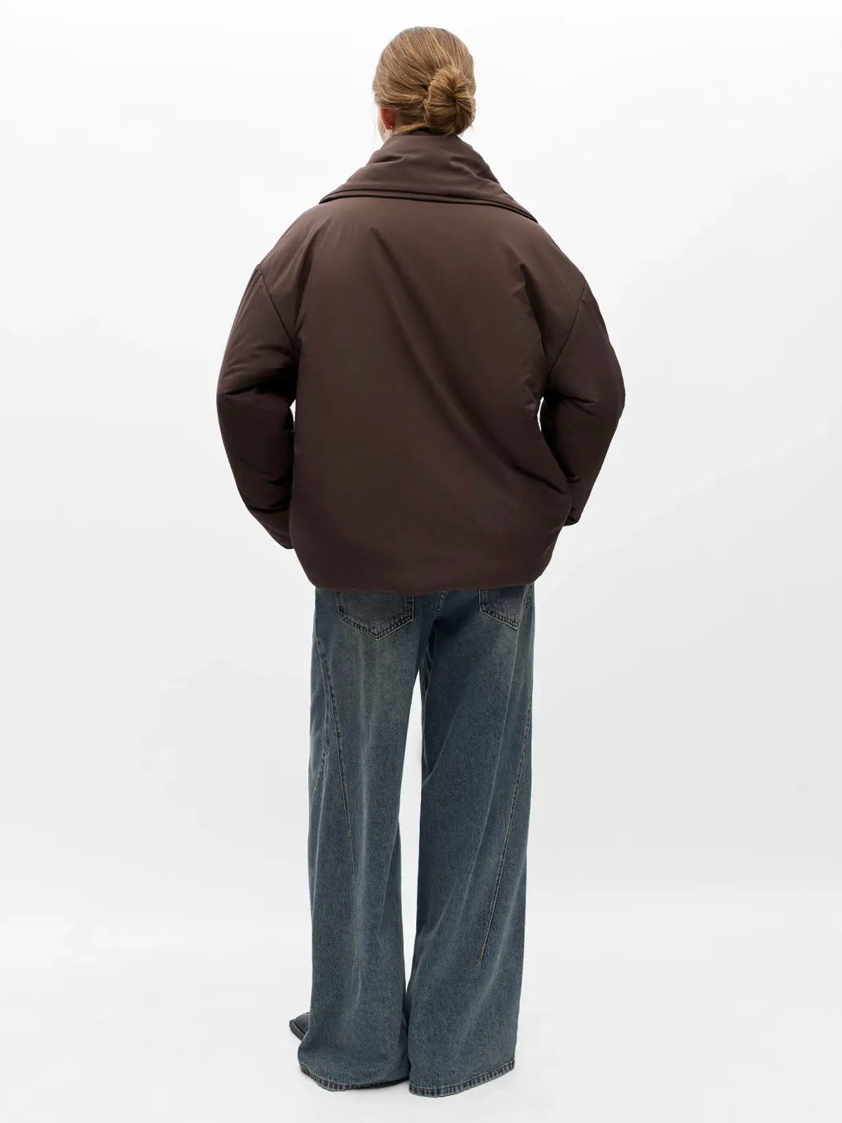 Gemmini Scarf Jacket Seal Brown