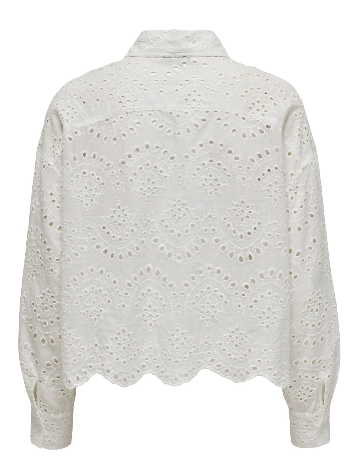 Broderie Long Sleeve White Shirt