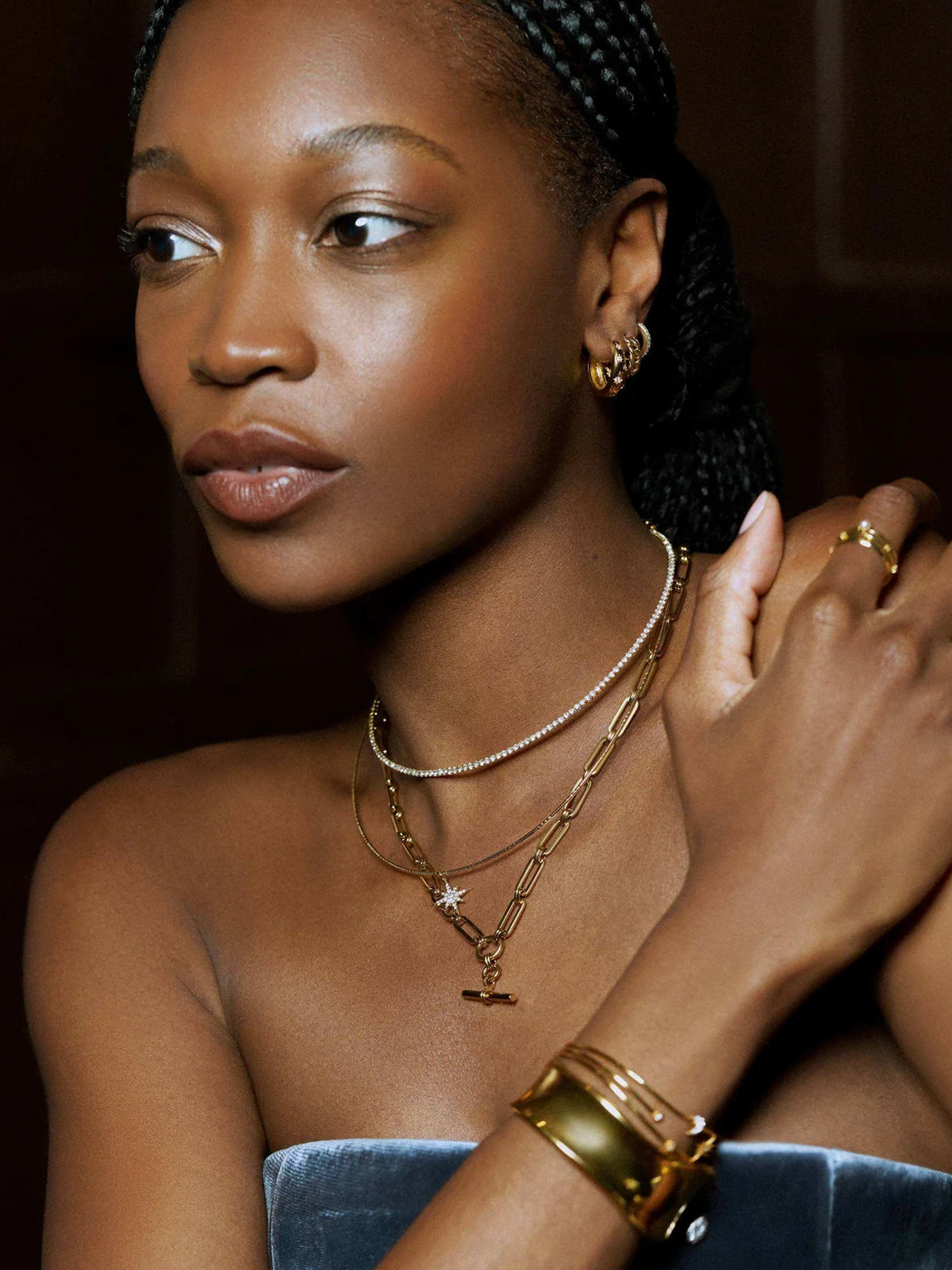 Orelia Crystal Choker Necklace