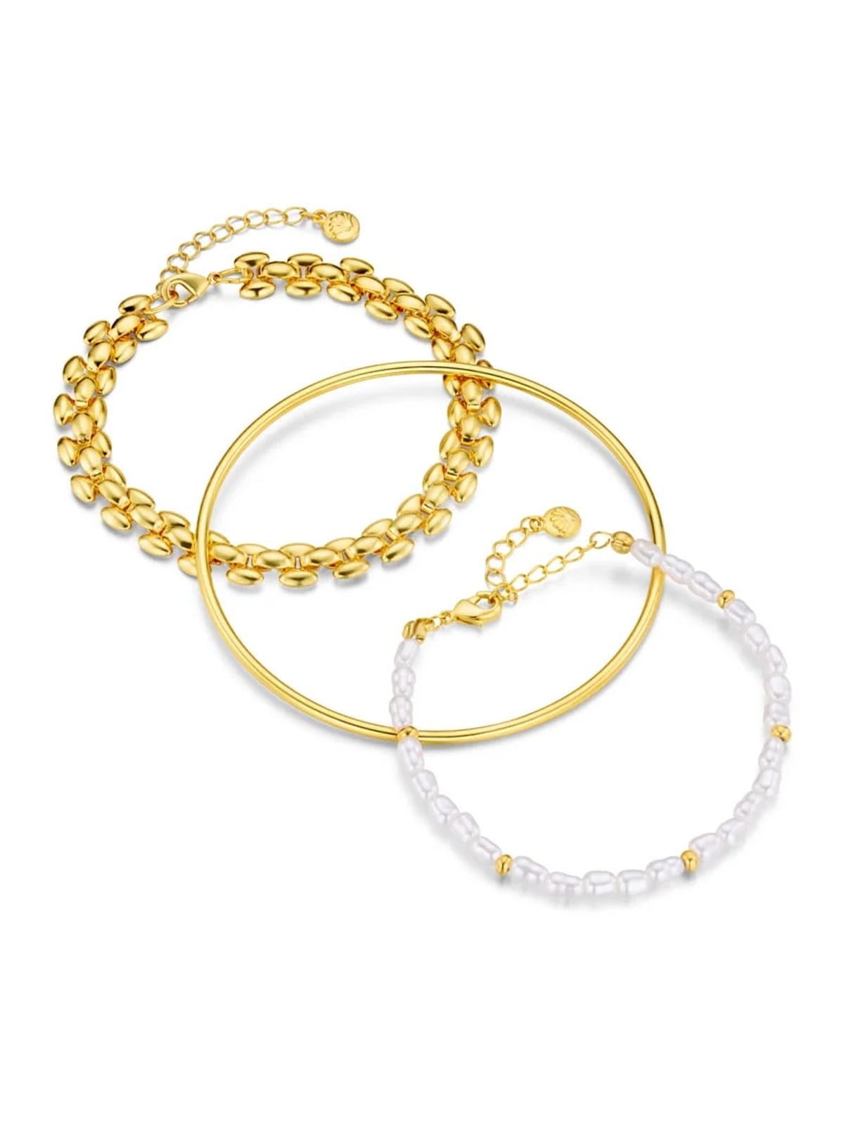 Orelia Wrist Stacking Bracelet Set Gold