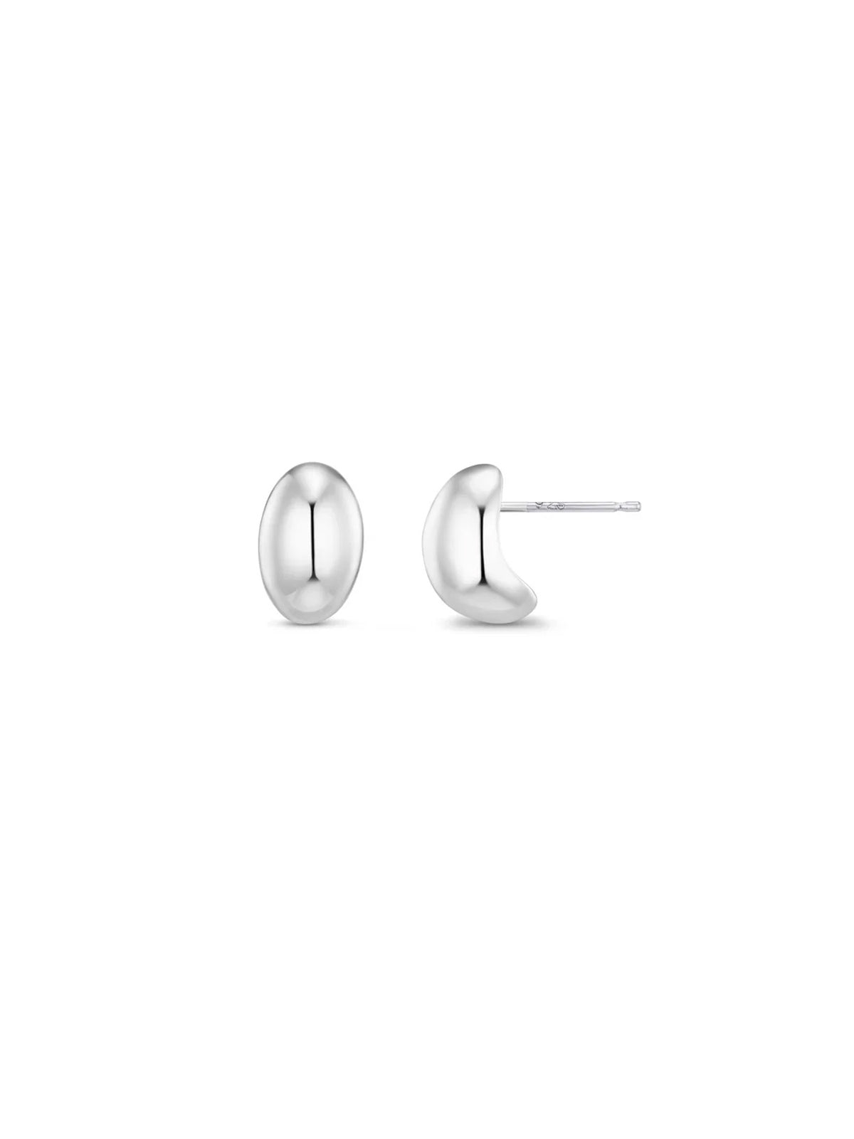 Orelia Polished Domed Mini Stud Earrings