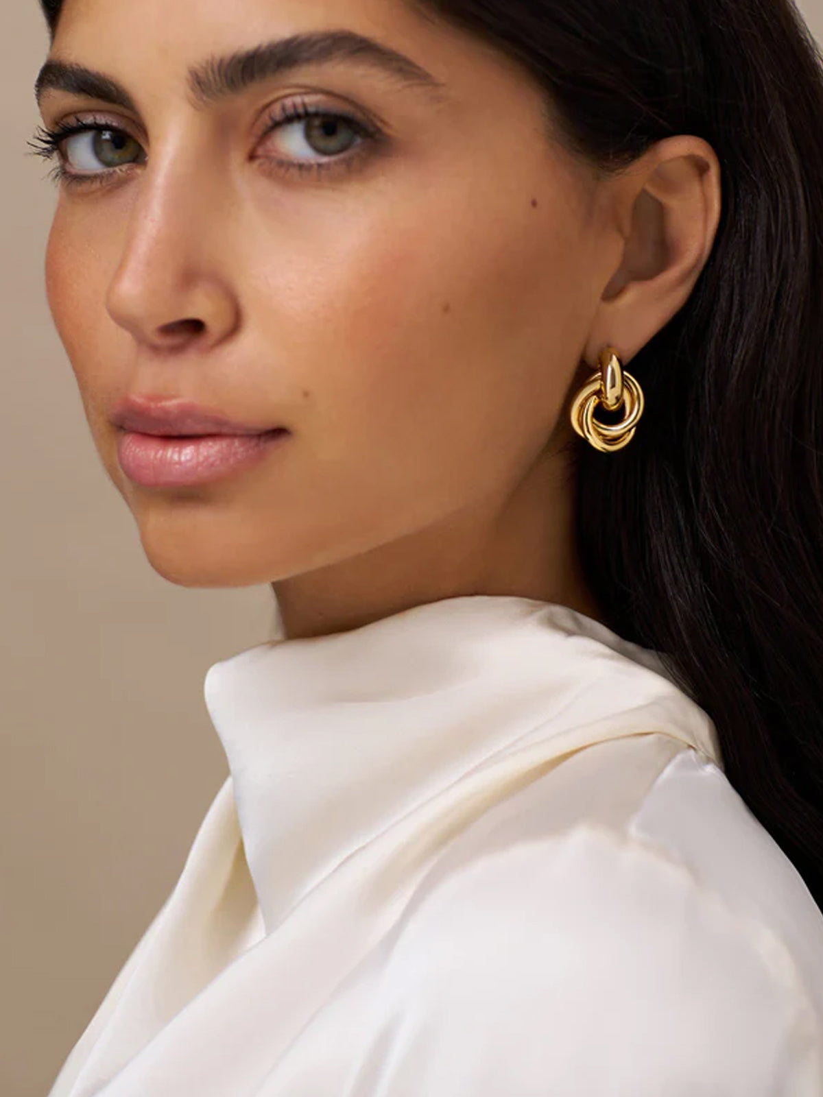 Orelia Statement Interlocking Earrings