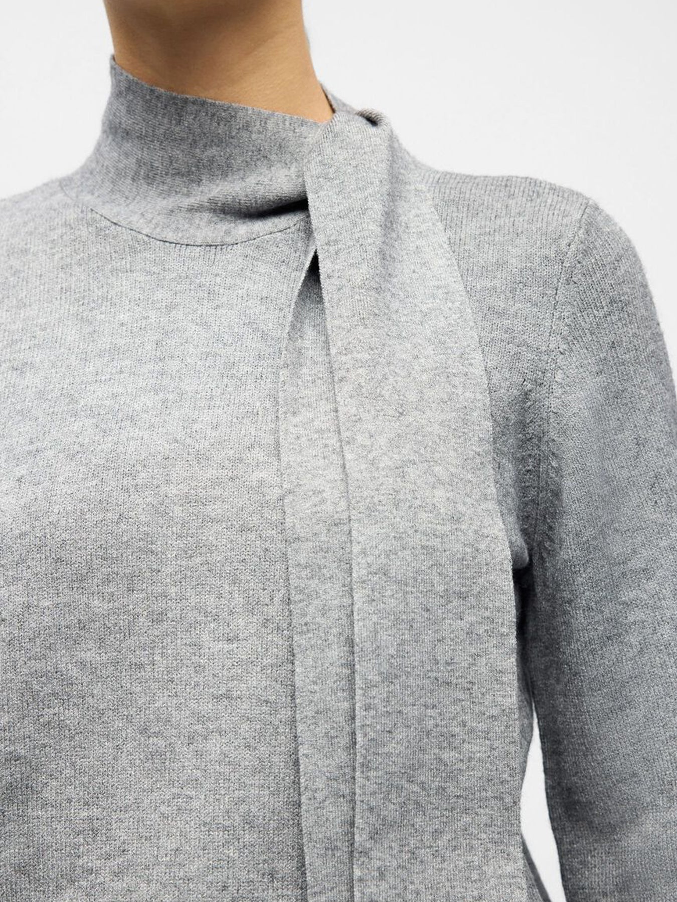 Object Tie Knit Pullover Grey