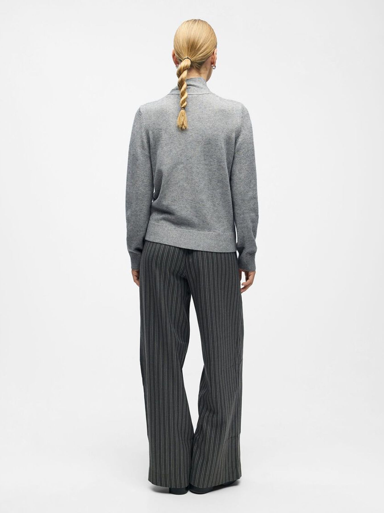 Object Tie Knit Pullover Grey