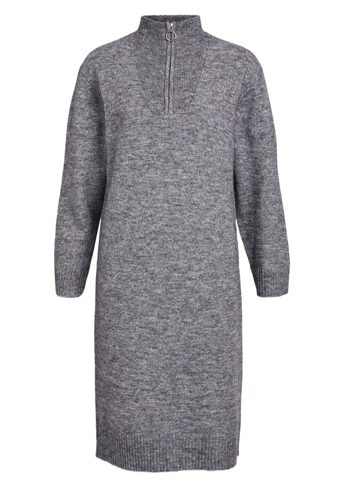 Object Minna Grey Knitted Dress