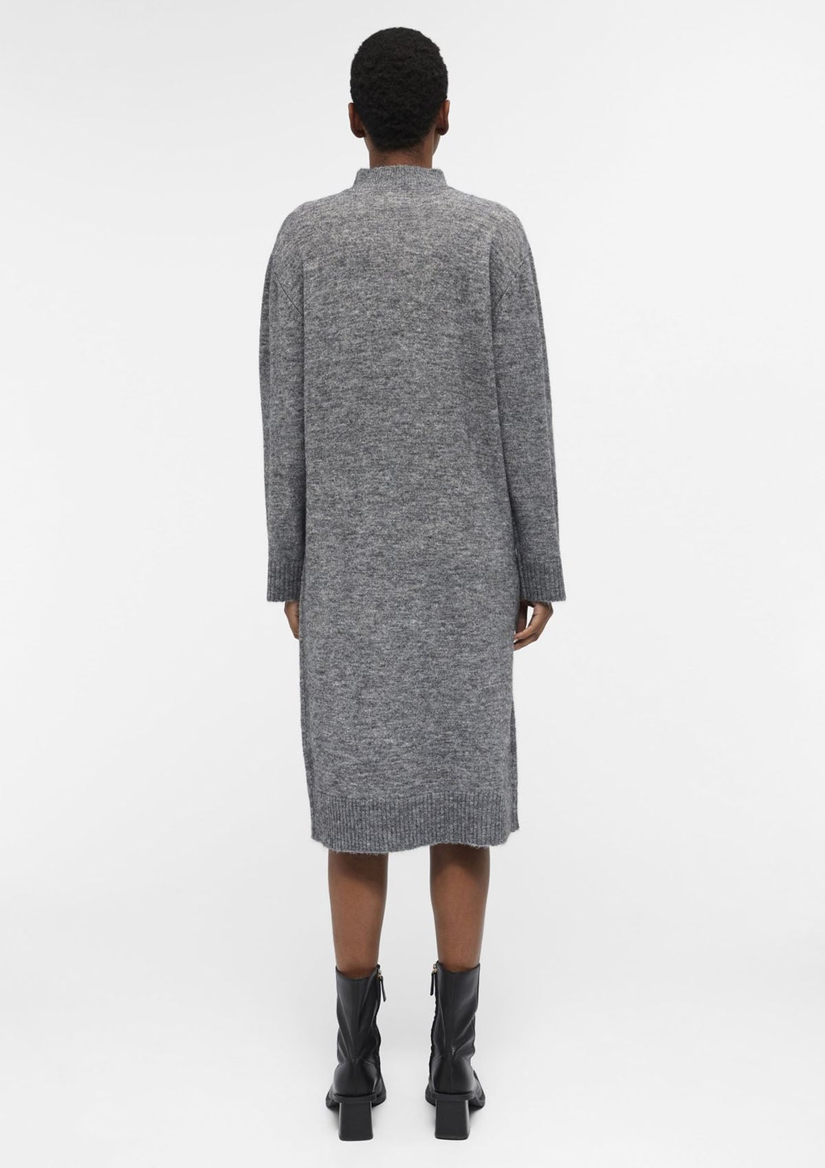 Object Minna Grey Knitted Dress
