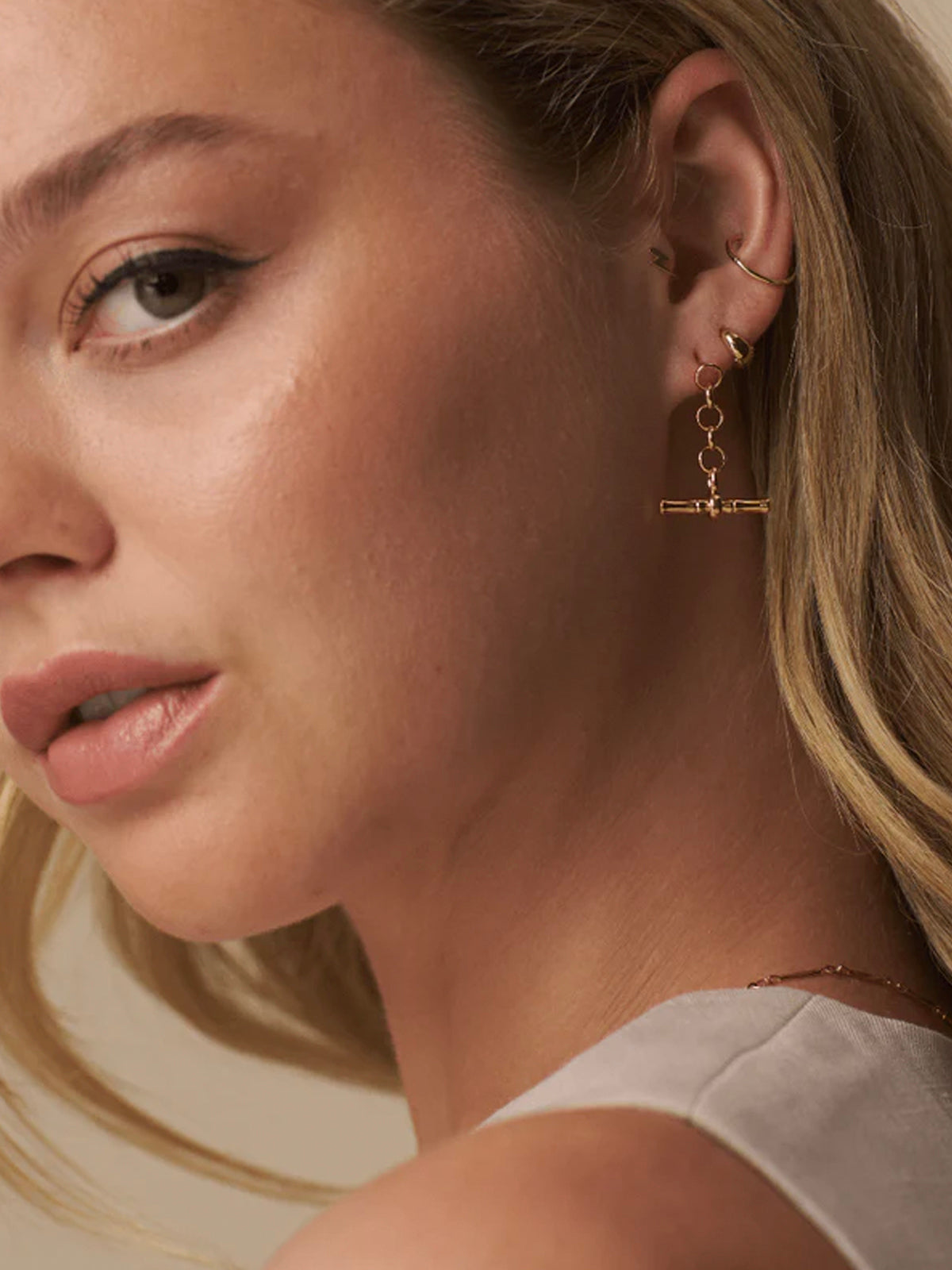 Orelia T-Bar Drop Earrings