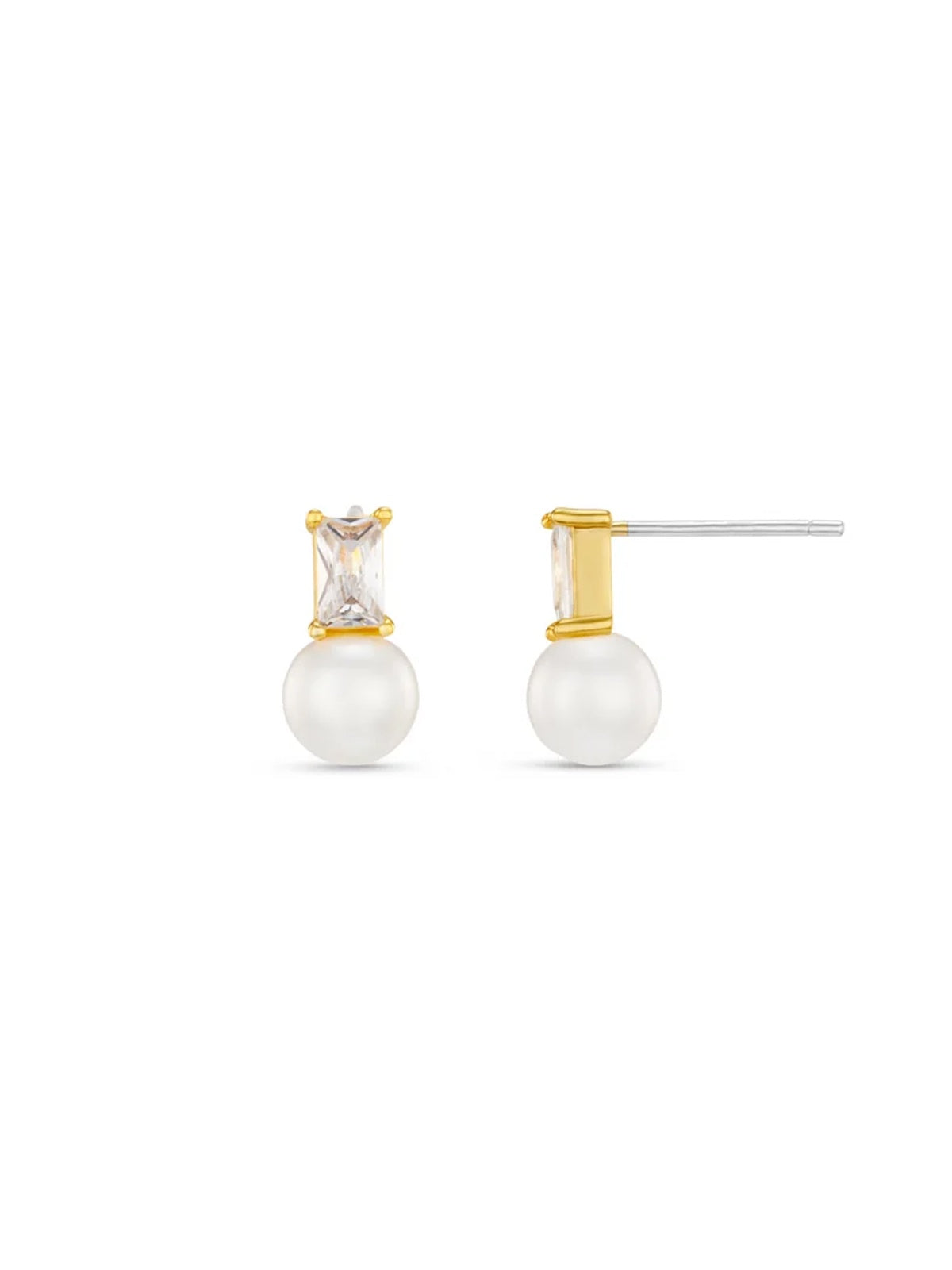 Orelia Crystal & Pearl Stud Earring