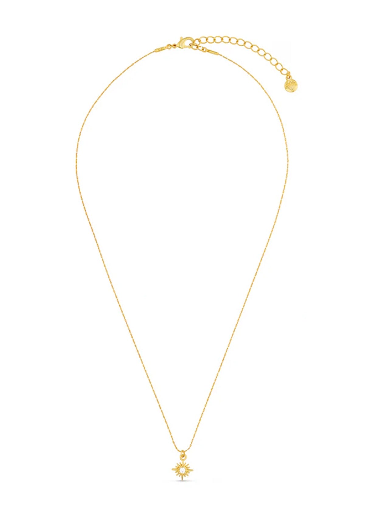 Orelia Starburst Charm Necklace Gold