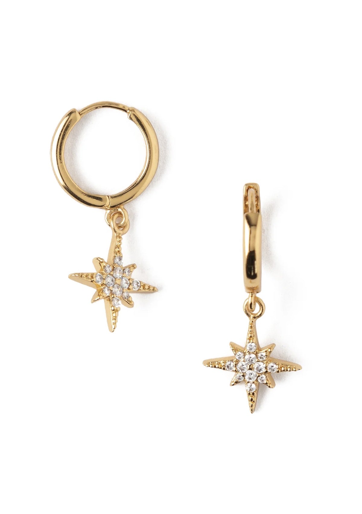 Orelia Crystal Star Drop Huggie Earring