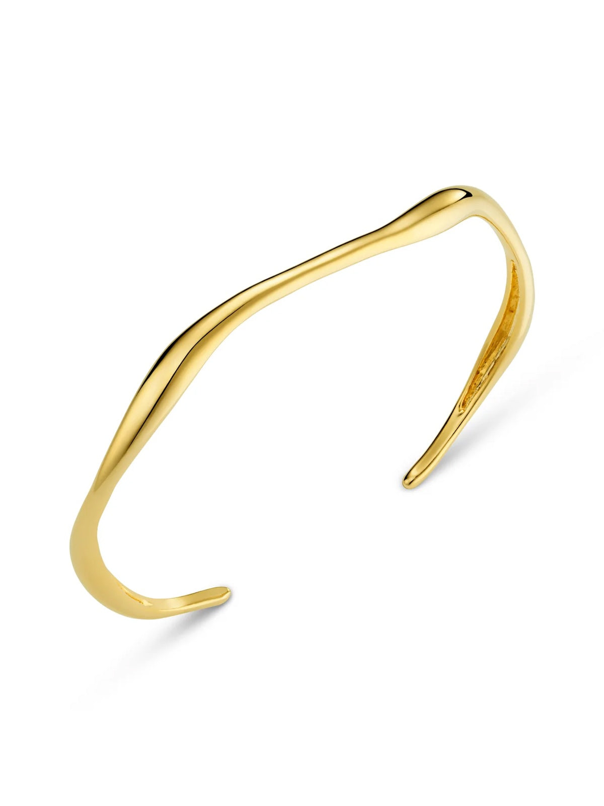 Orelia Fine Wave Bangle Gold