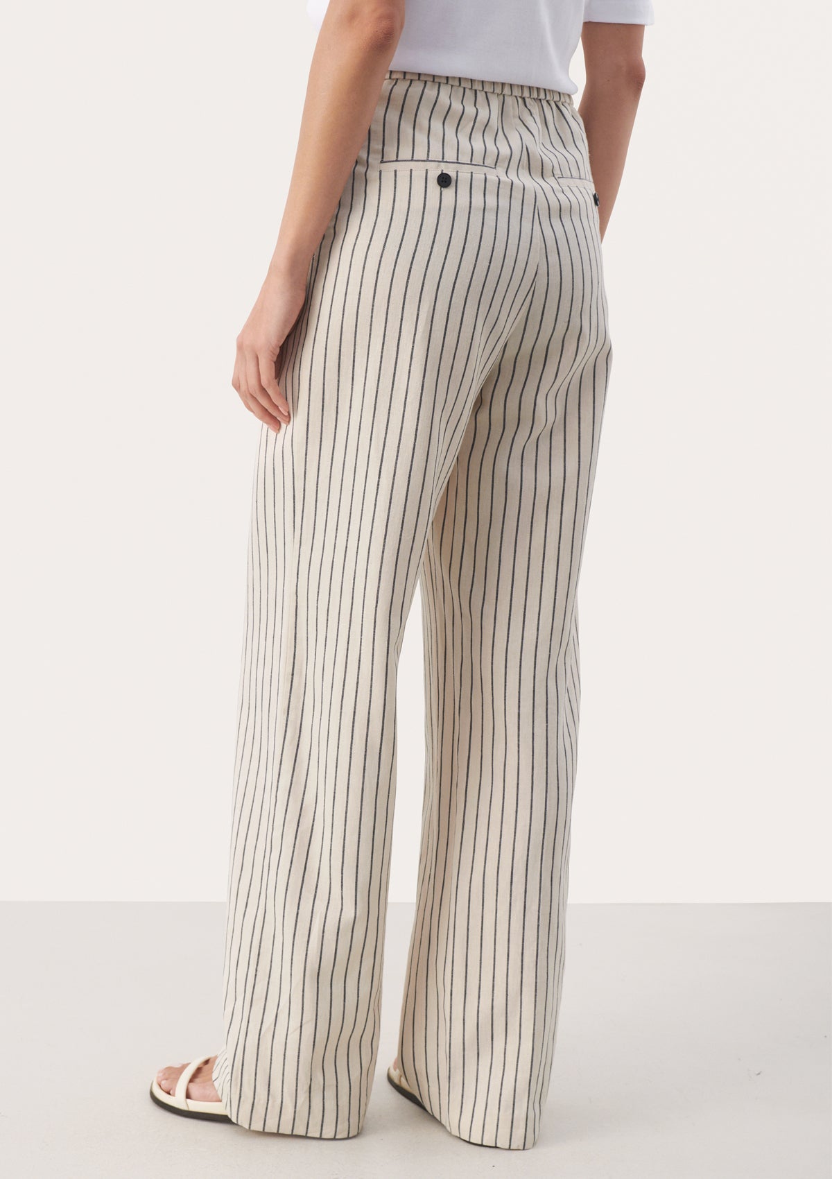 Part Two Eleana Trousers Navy Stripe