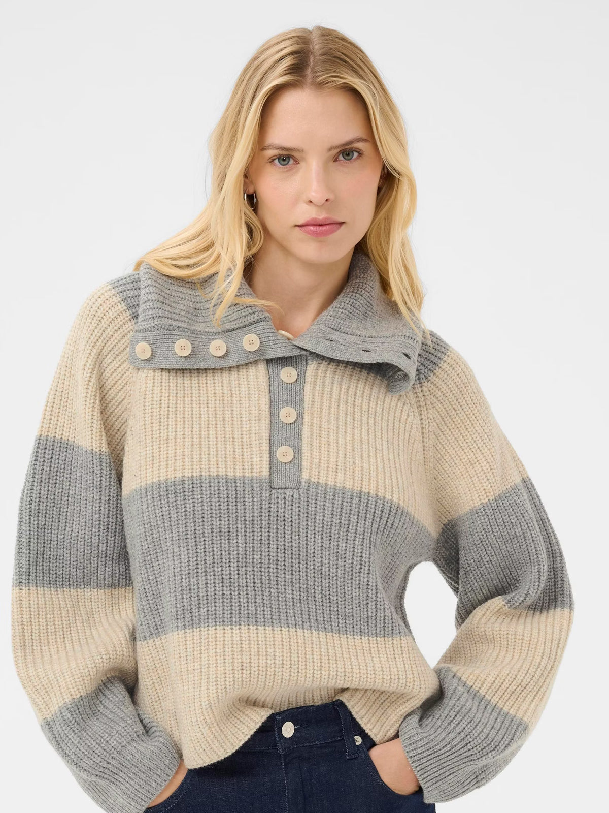Part Two SimraPW Pullover French Oak Grey