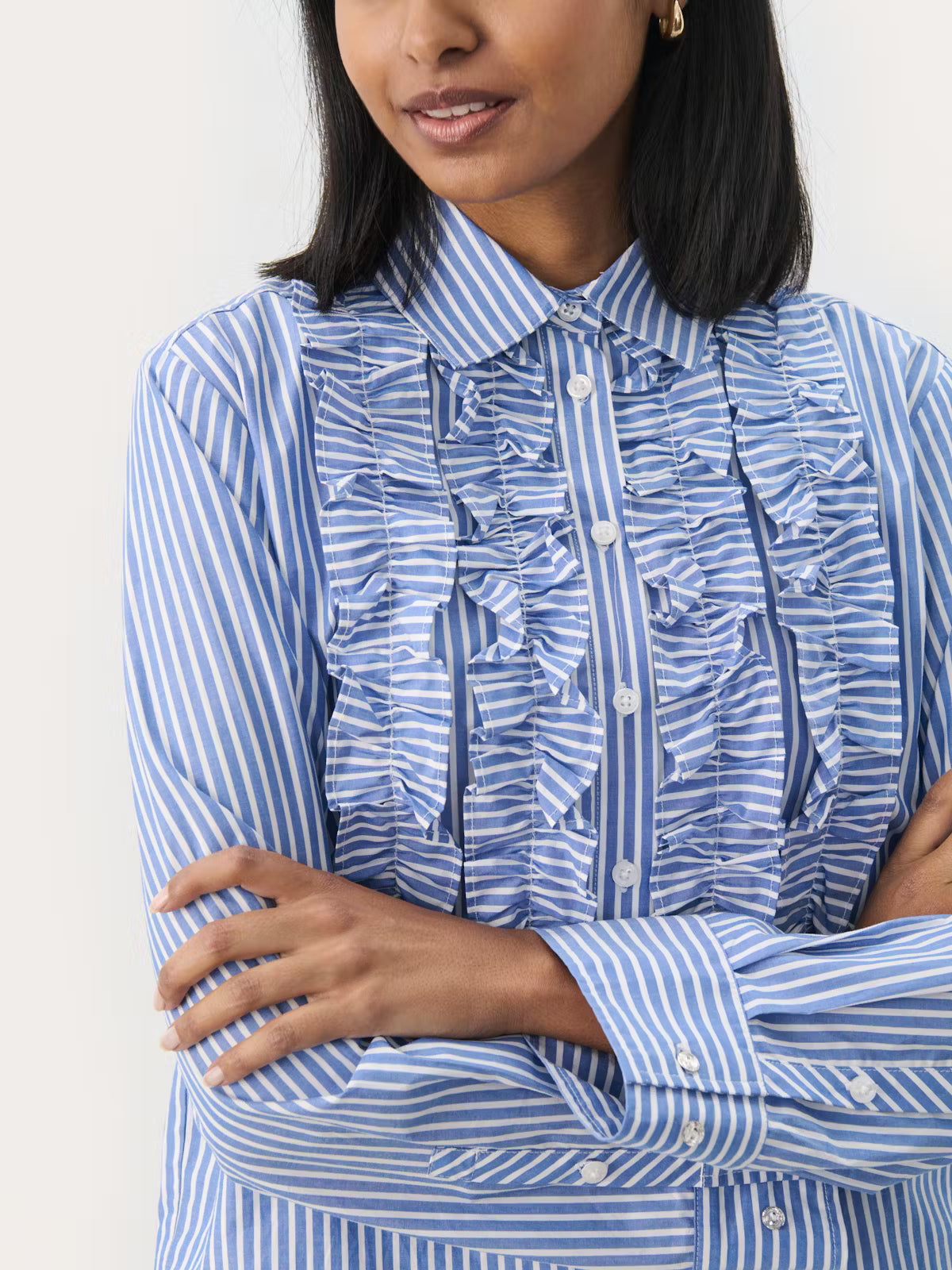 Part Two Pranvera Shirt Blue Stripe