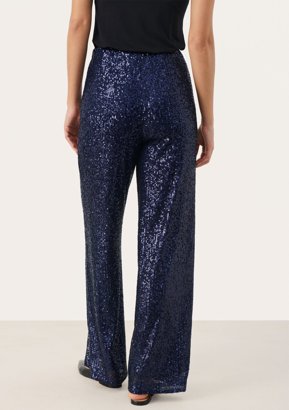Part Two Tatiana Sequin Trousers Midnight Sail Blue