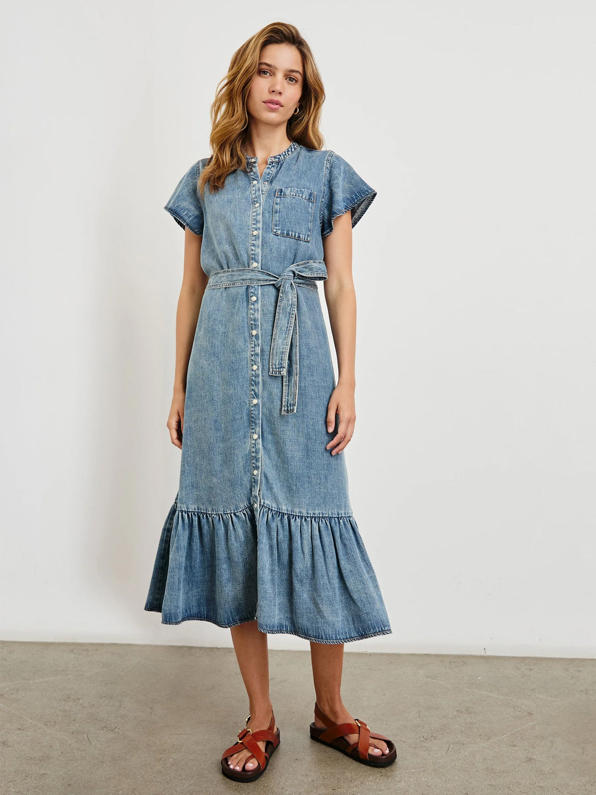 Rails Kahlo Dress Mid Blue