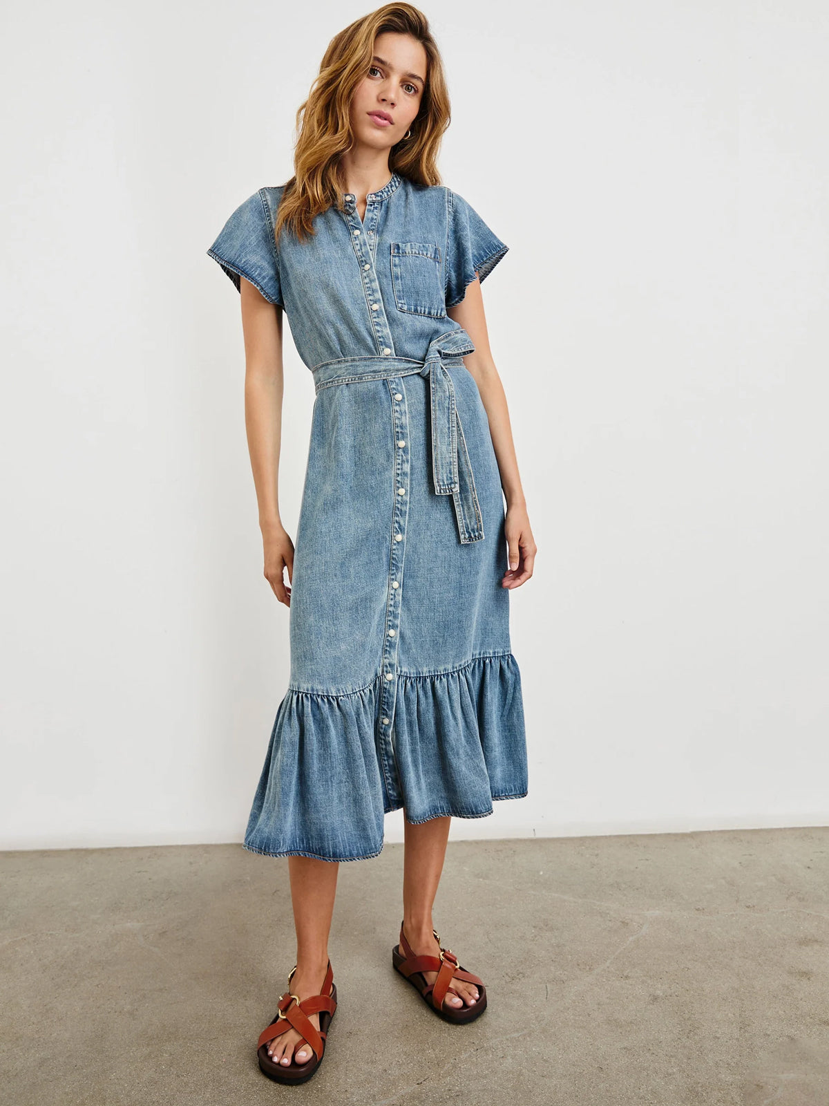 Rails Kahlo Dress Mid Blue