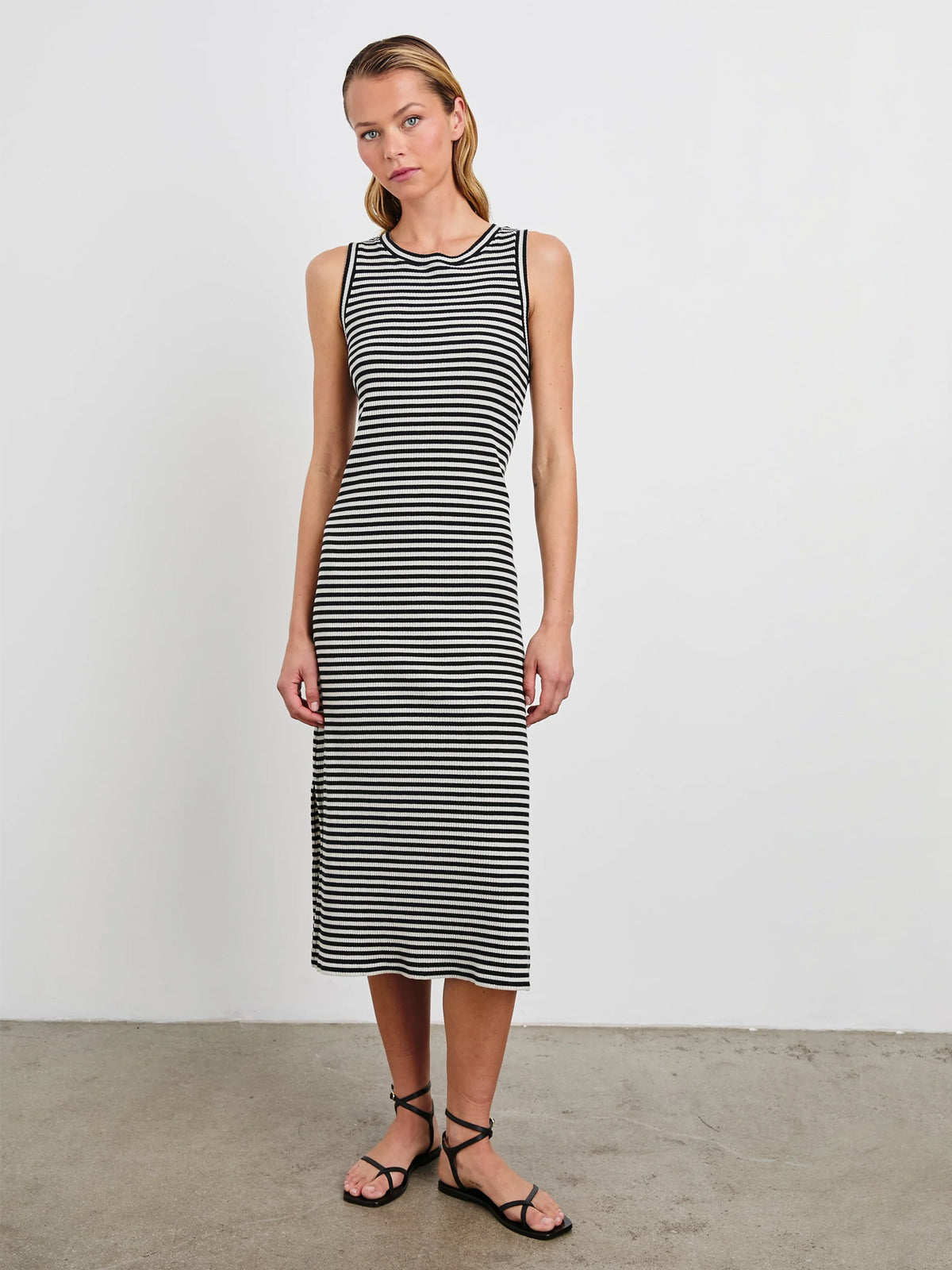 Rails Tank Dress Black Birch Stripe