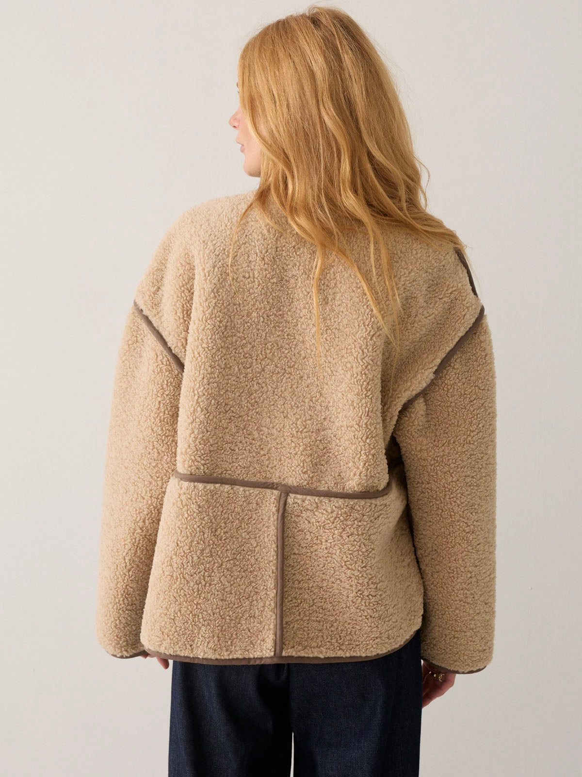 Summum Reversible Teddy Jacket Creme