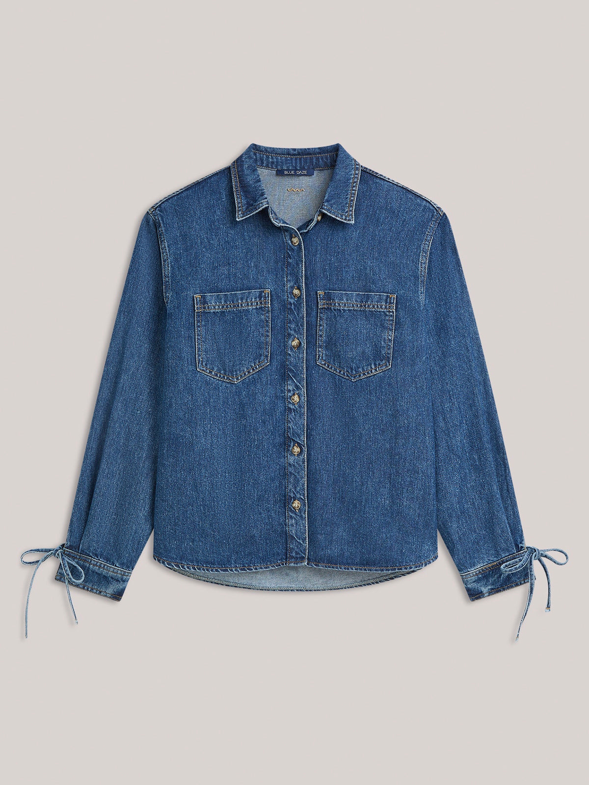Denim Blouse With Boyfriend Fit