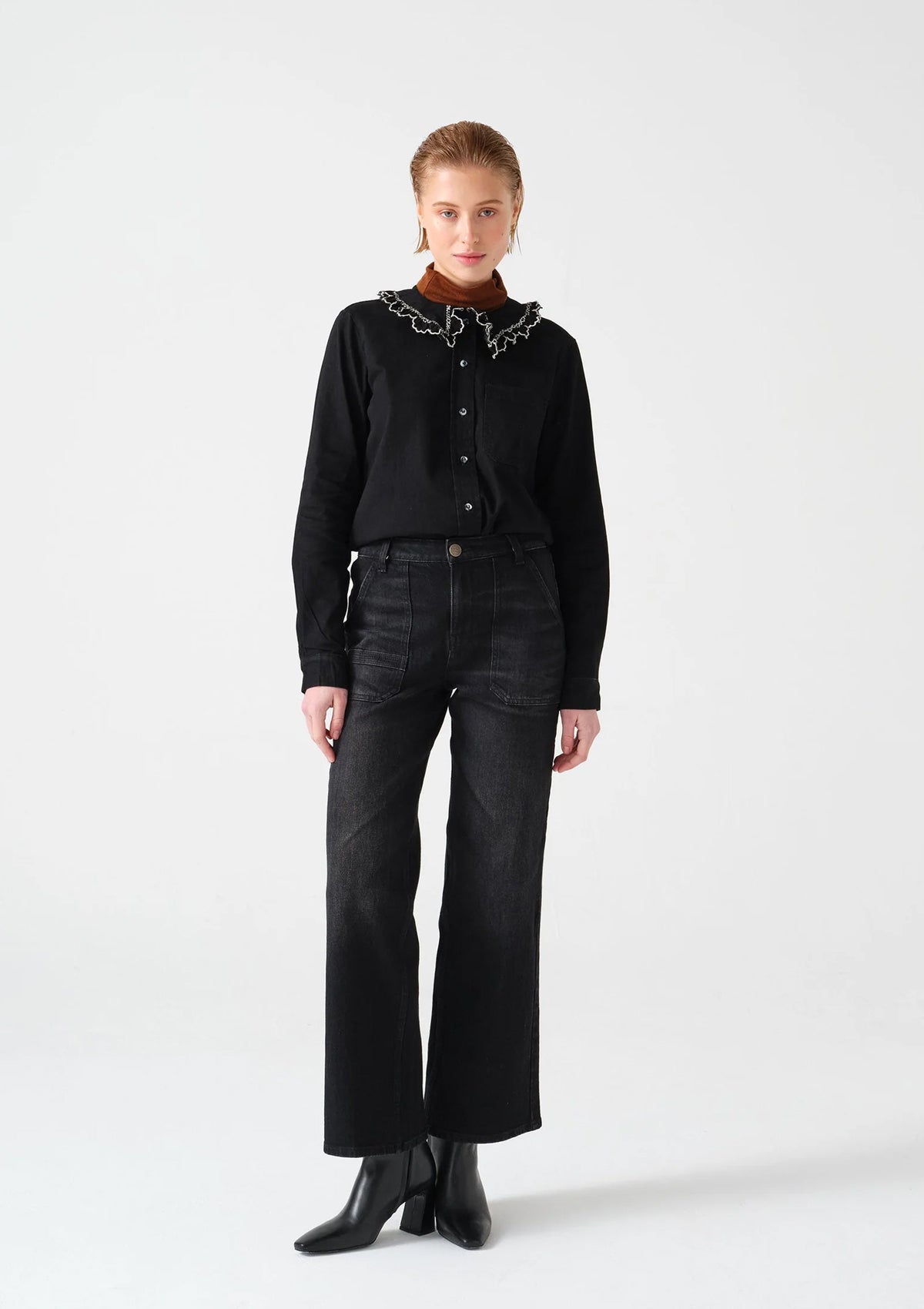 Seventy & Mochi Elodie Full Length Jean Vintage Black