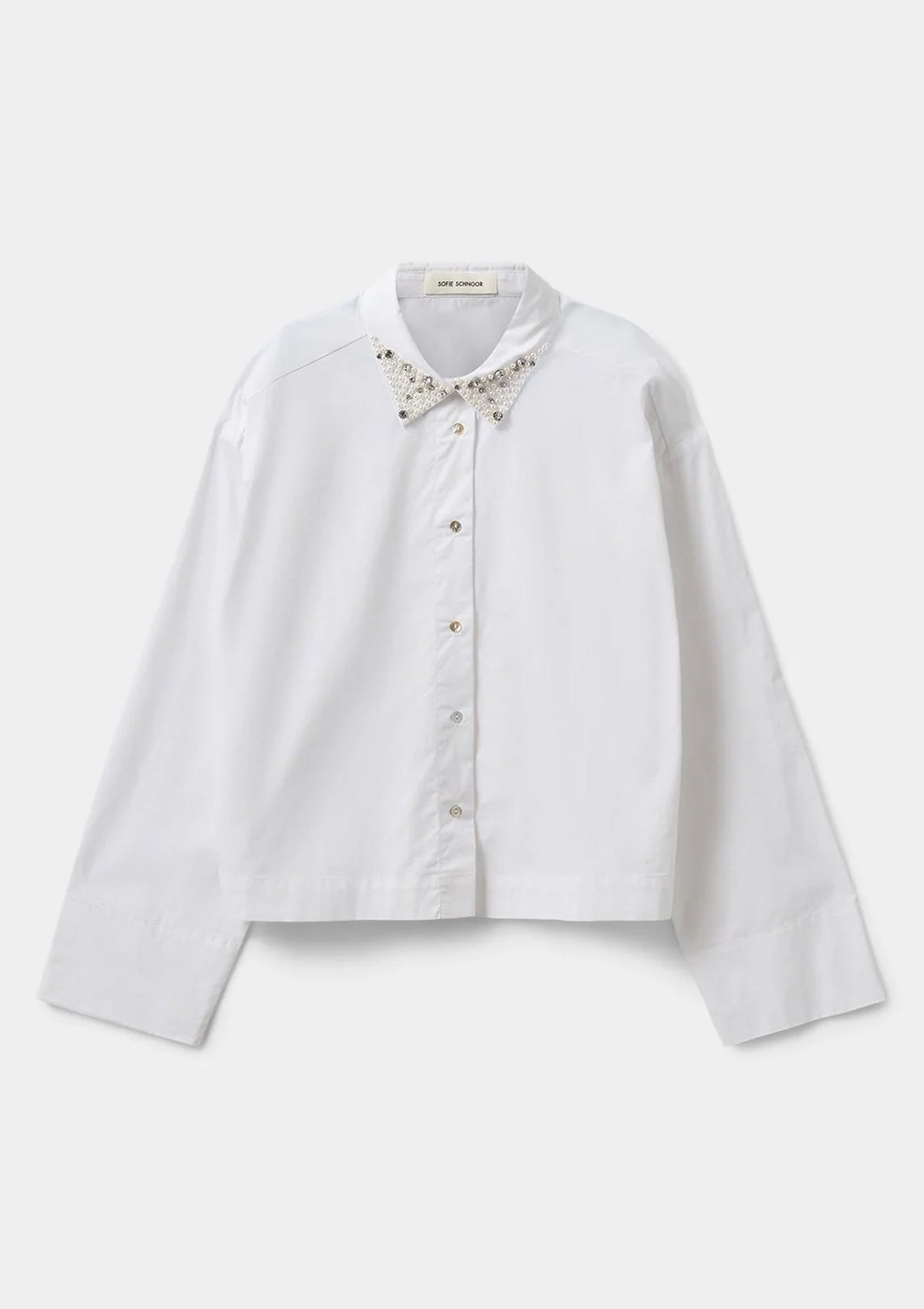 Sofie Schnoor Embellished Collar White Shirt