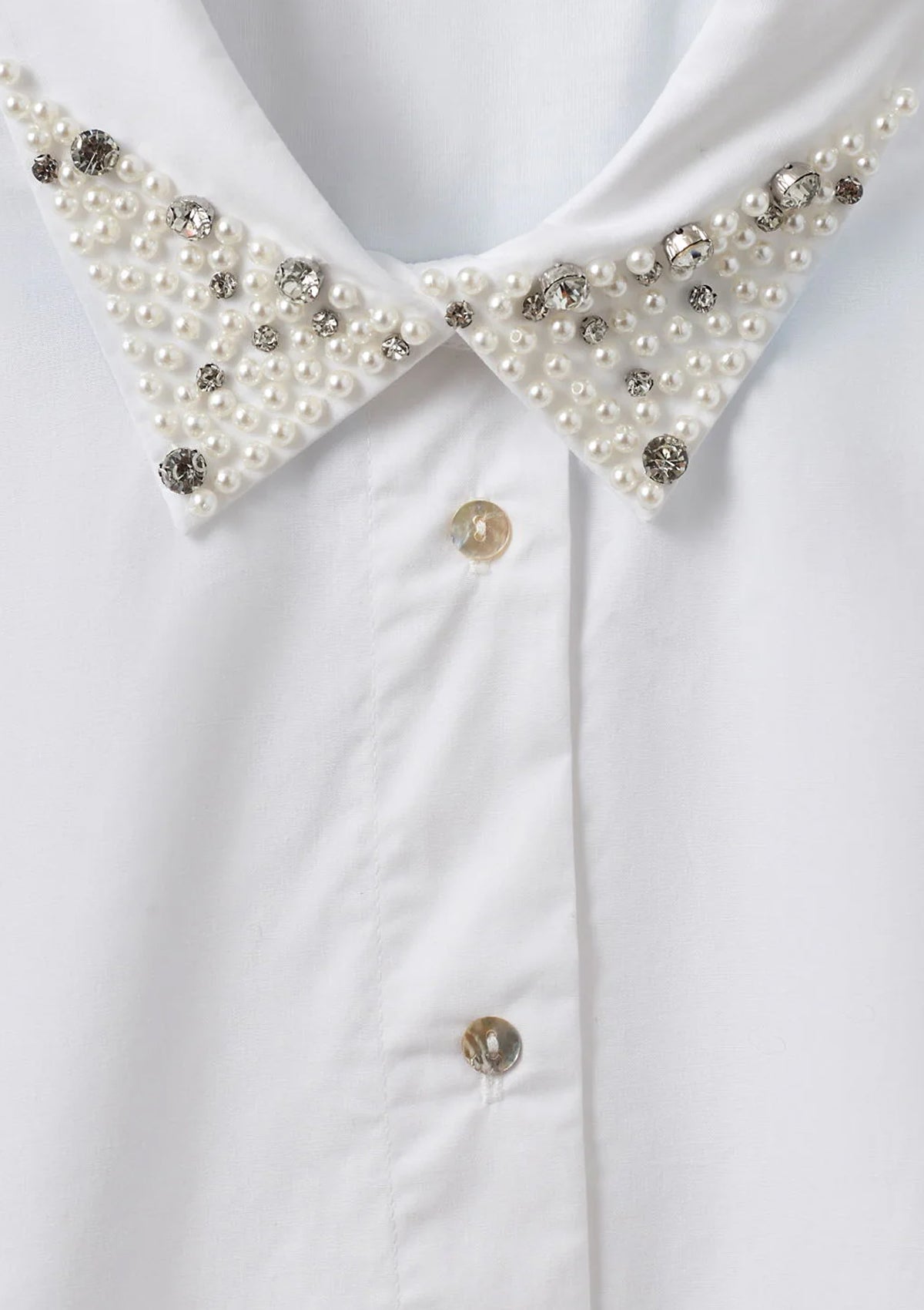 Sofie Schnoor Embellished Collar White Shirt